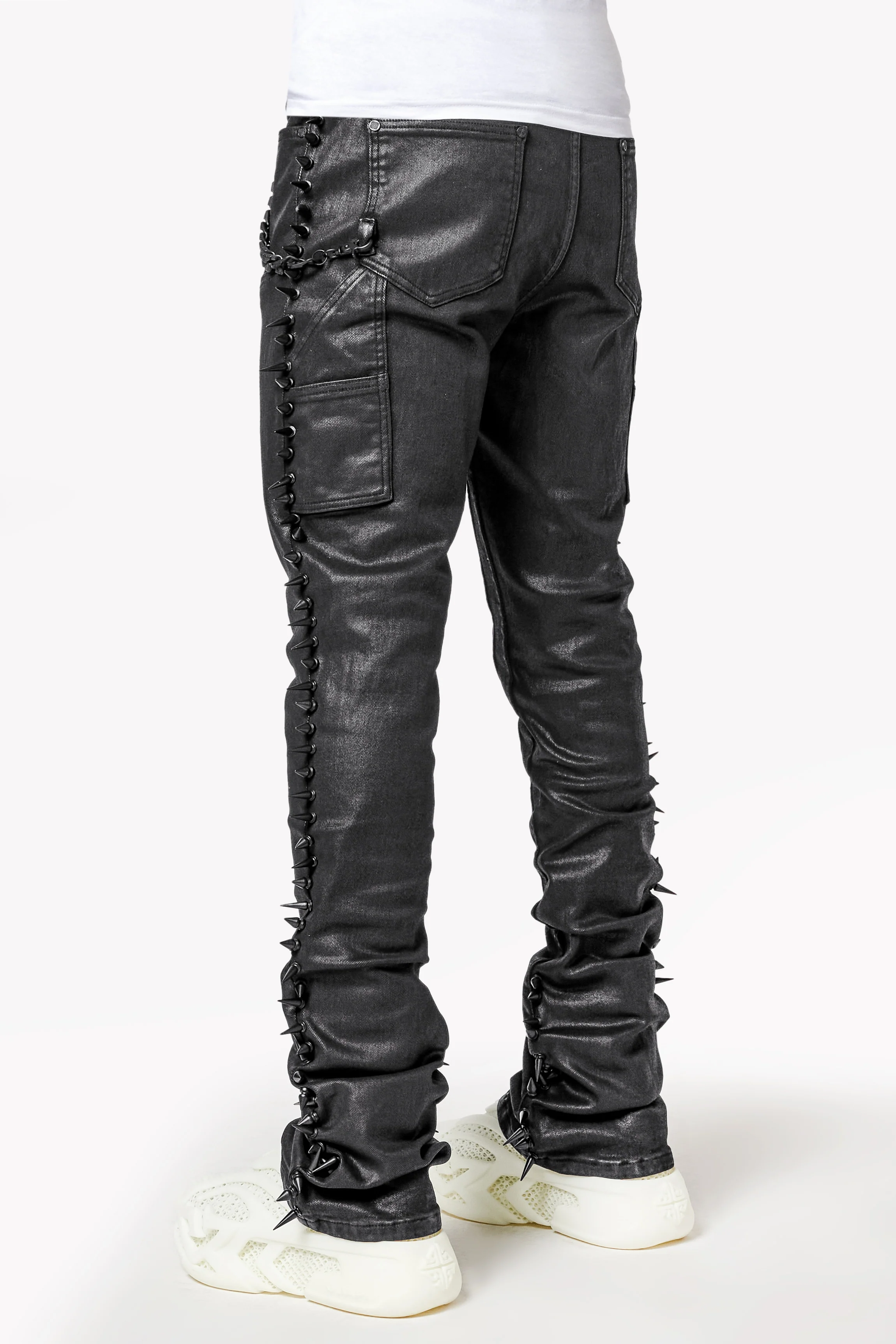 All Black Spikes Denim - Image 3