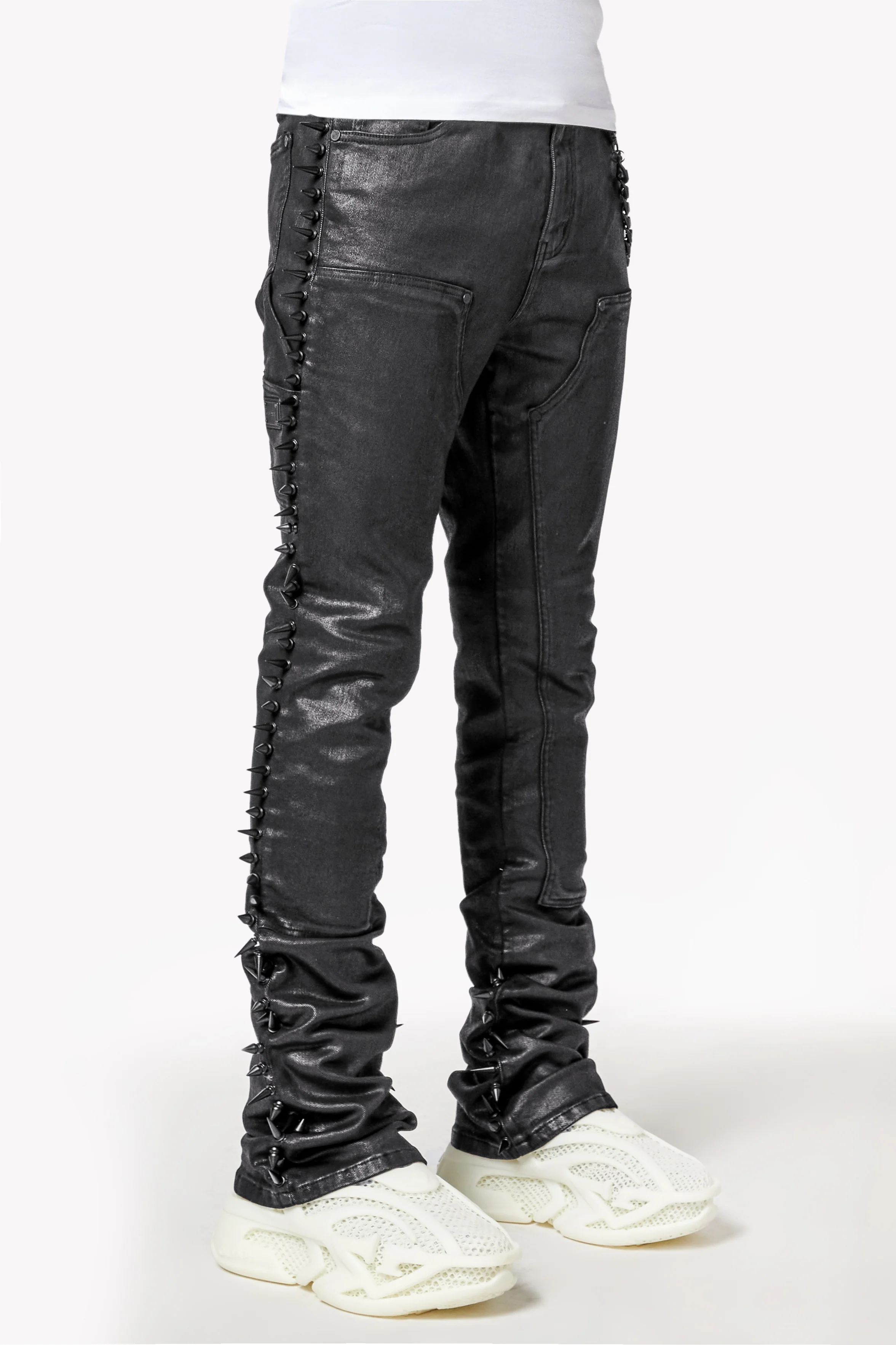 All Black Spikes Denim - Image 5