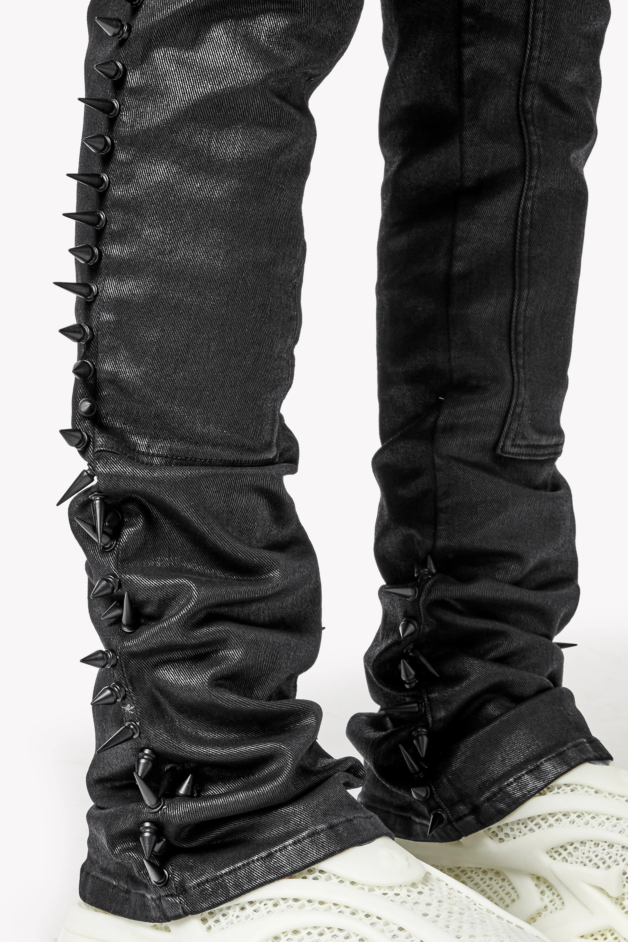 All Black Spikes Denim - Image 7