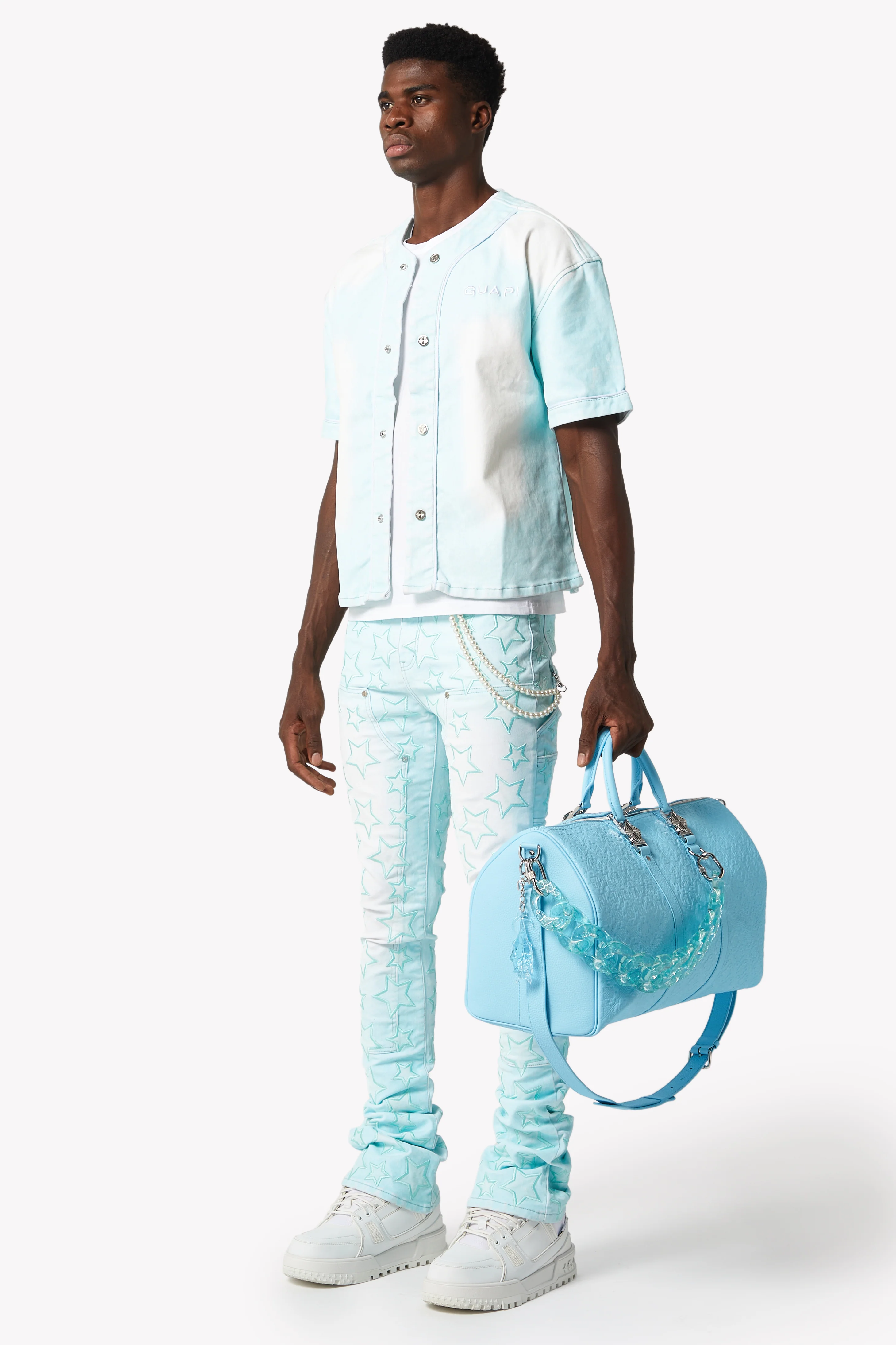 Aqua Blue Duffle Bag - Image 4