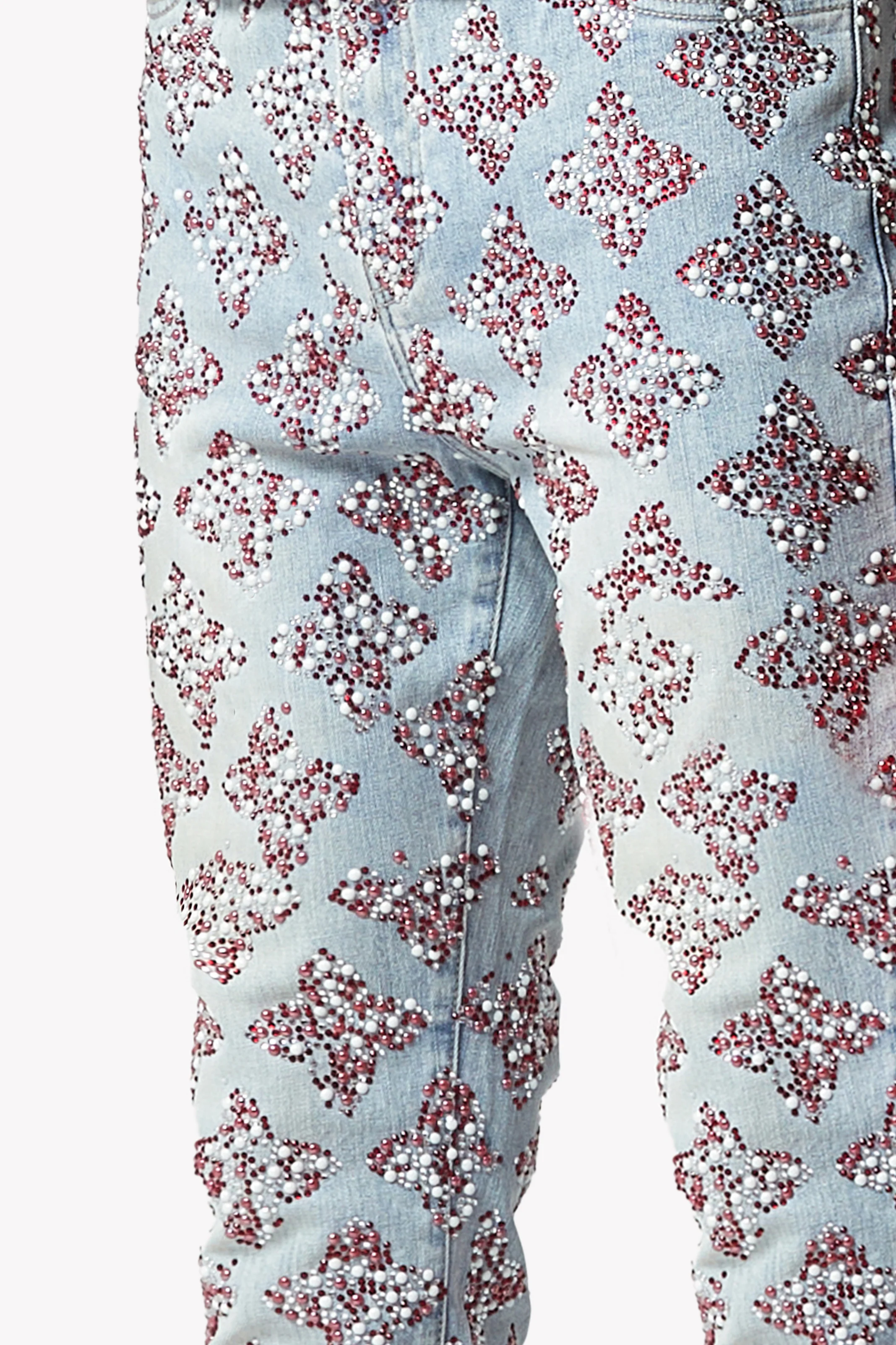 Aqua Blue Embellished Denim V3 - Image 4