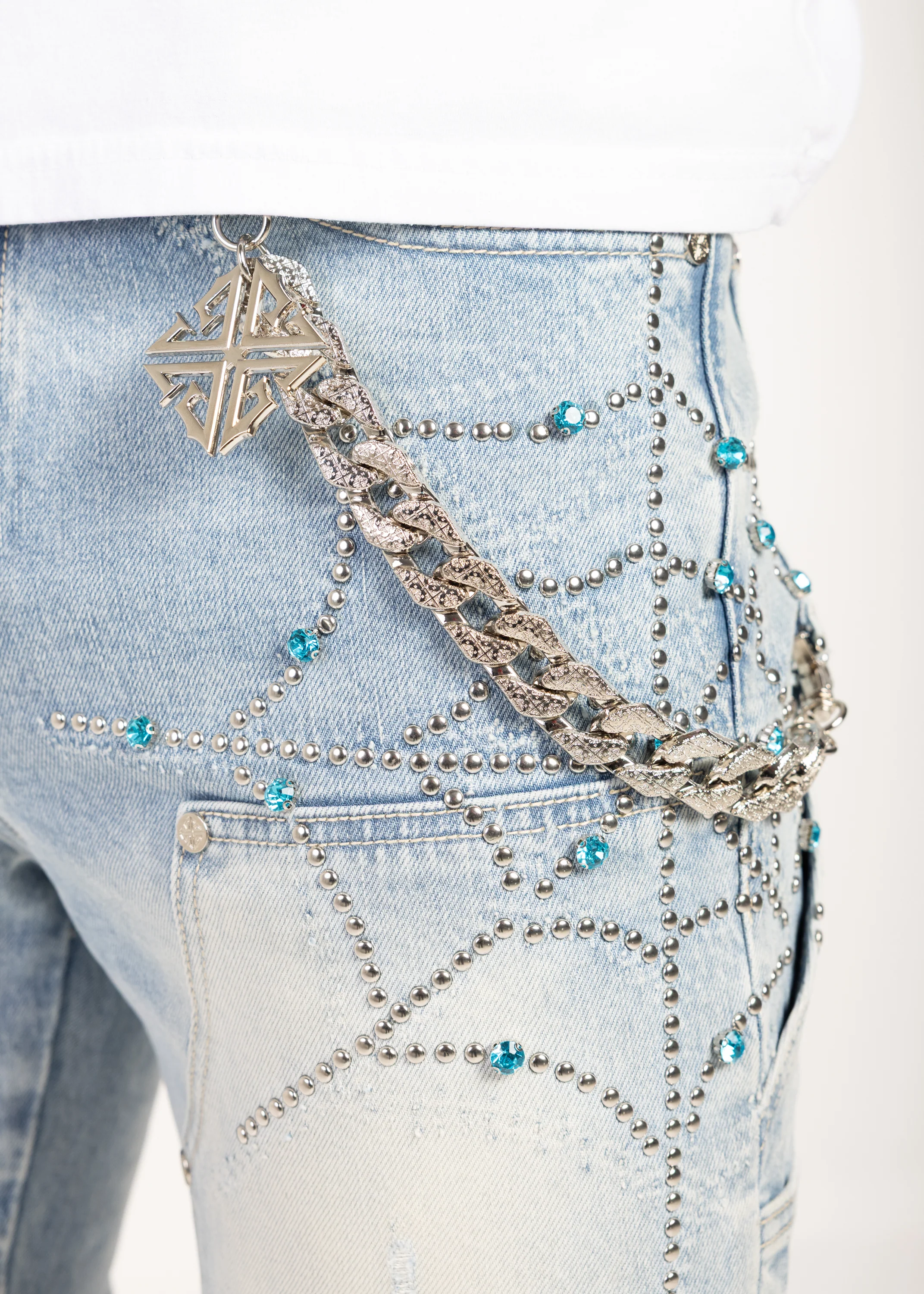 Aqua Blue Spider Denim - Image 6
