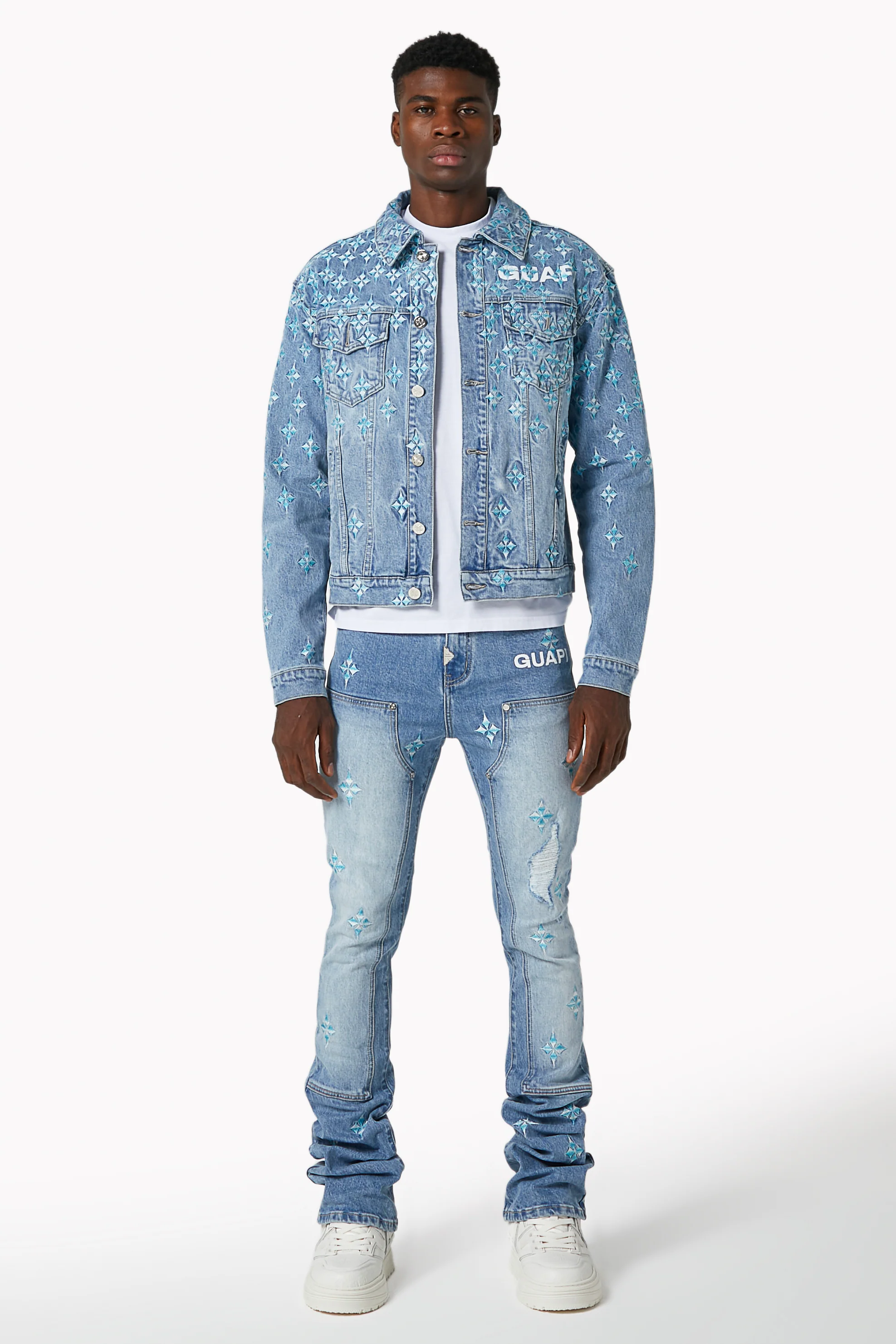 Aqua Blue Starflare Denim - Image 10