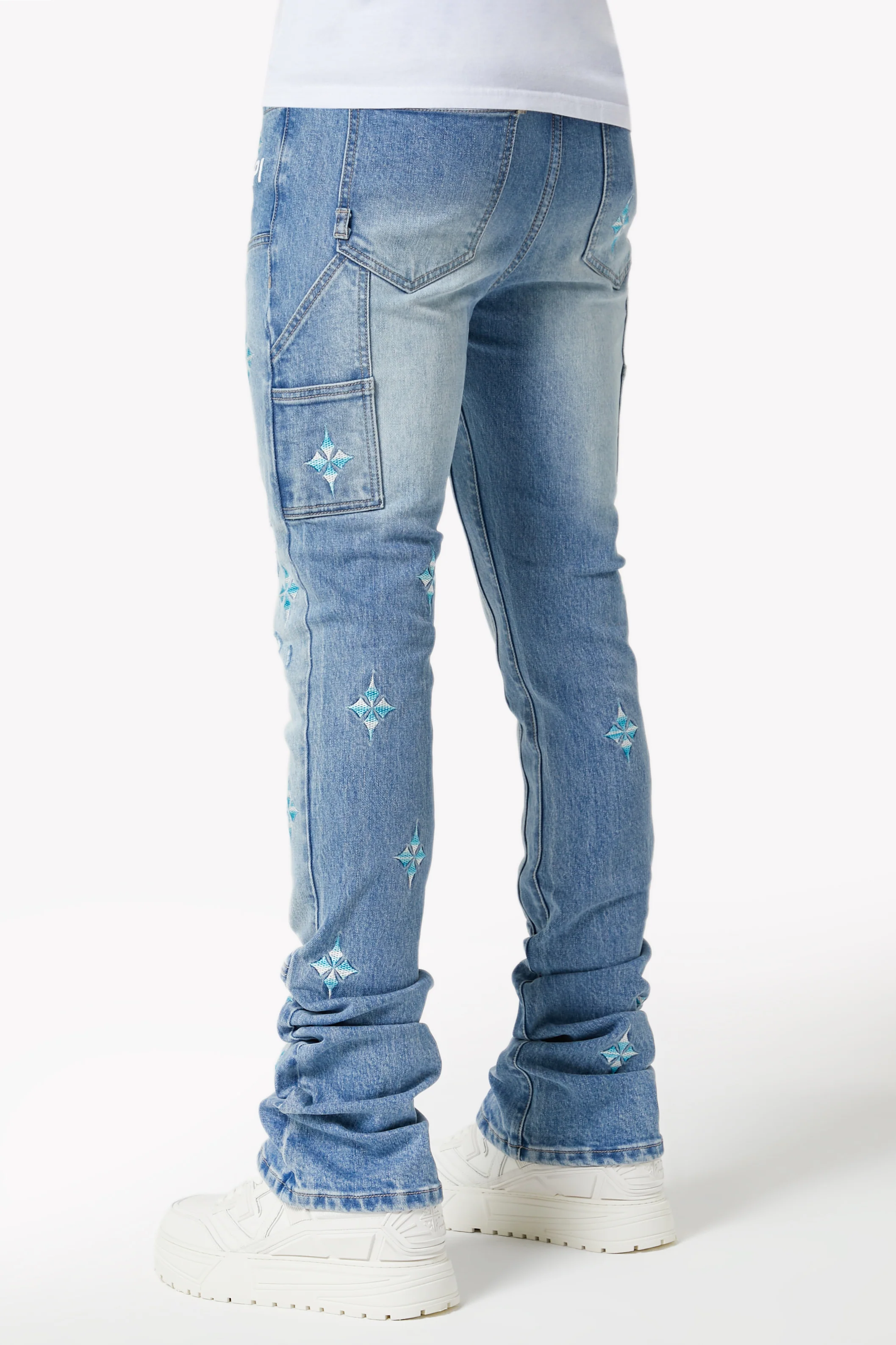Aqua Blue Starflare Denim - Image 3