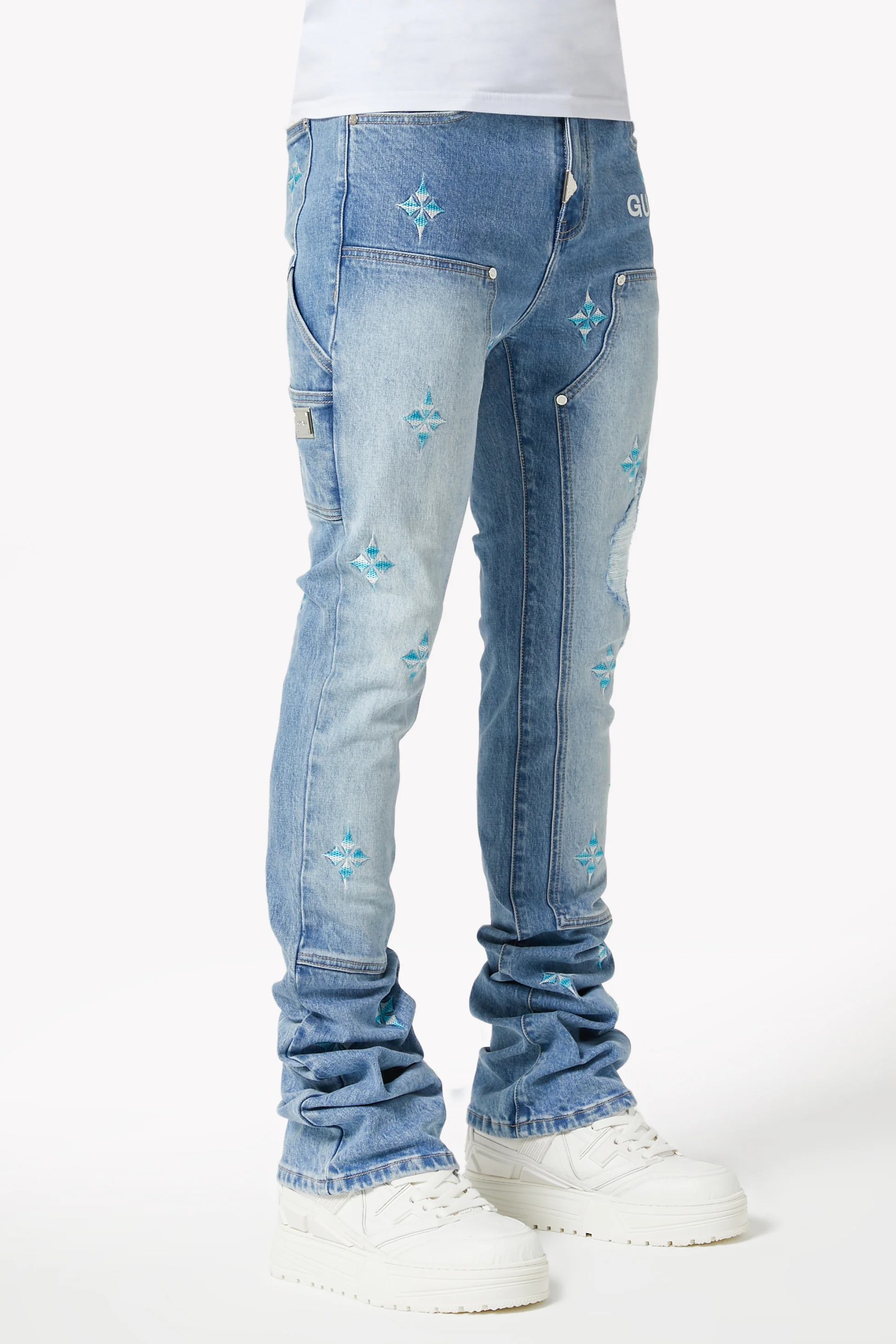 Aqua Blue Starflare Denim - Image 5