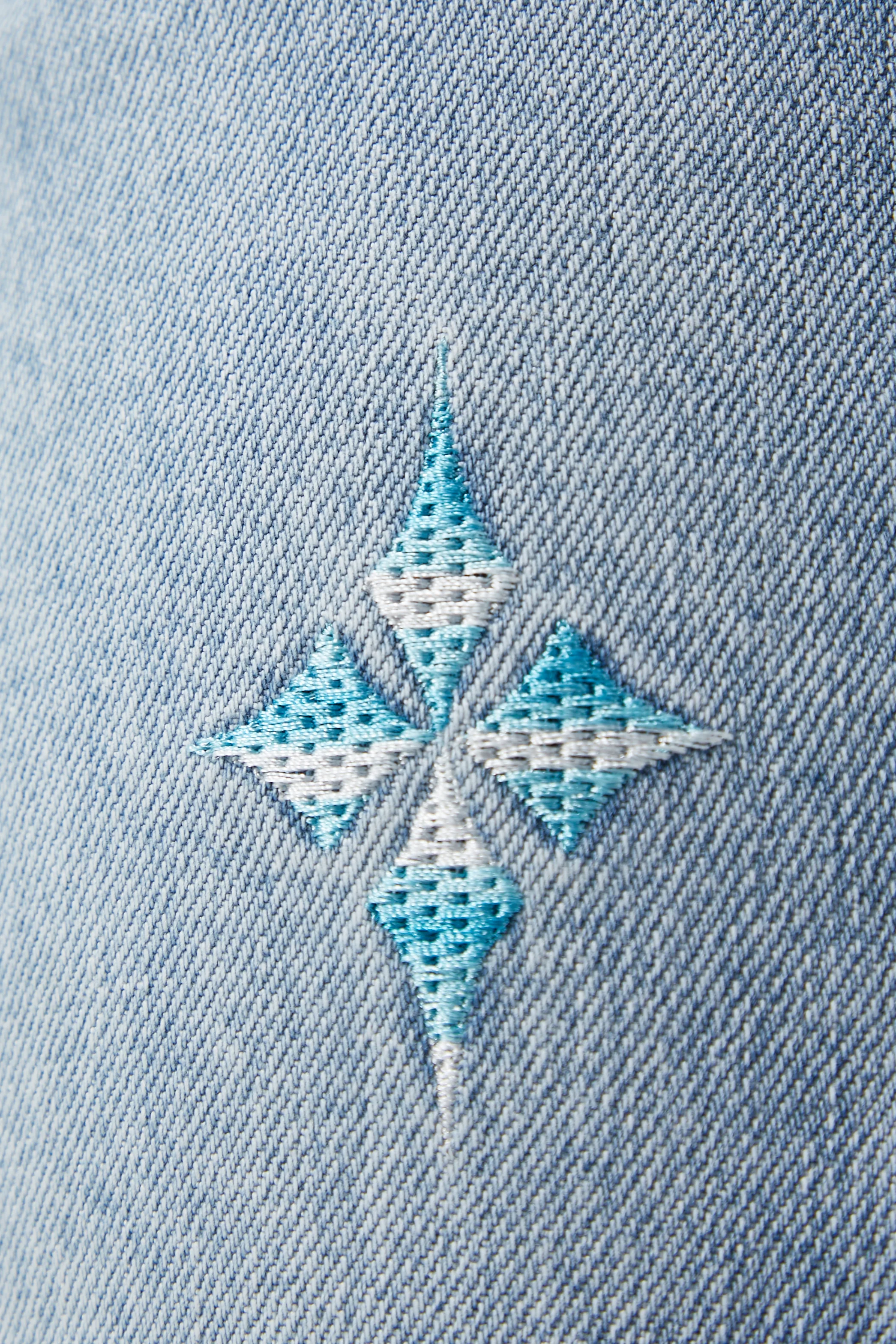 Aqua Blue Starflare Denim - Image 6