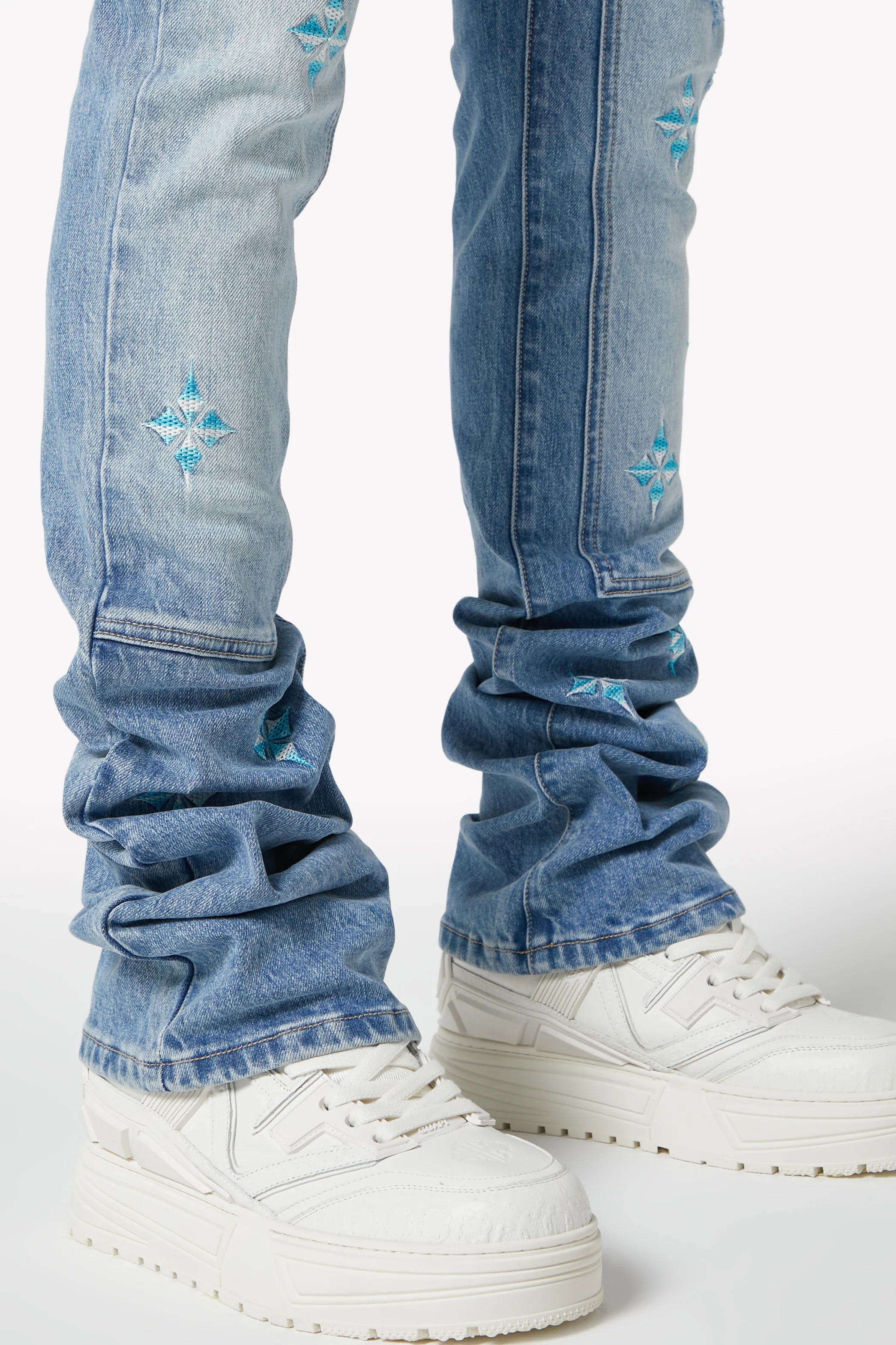 Aqua Blue Starflare Denim - Image 7