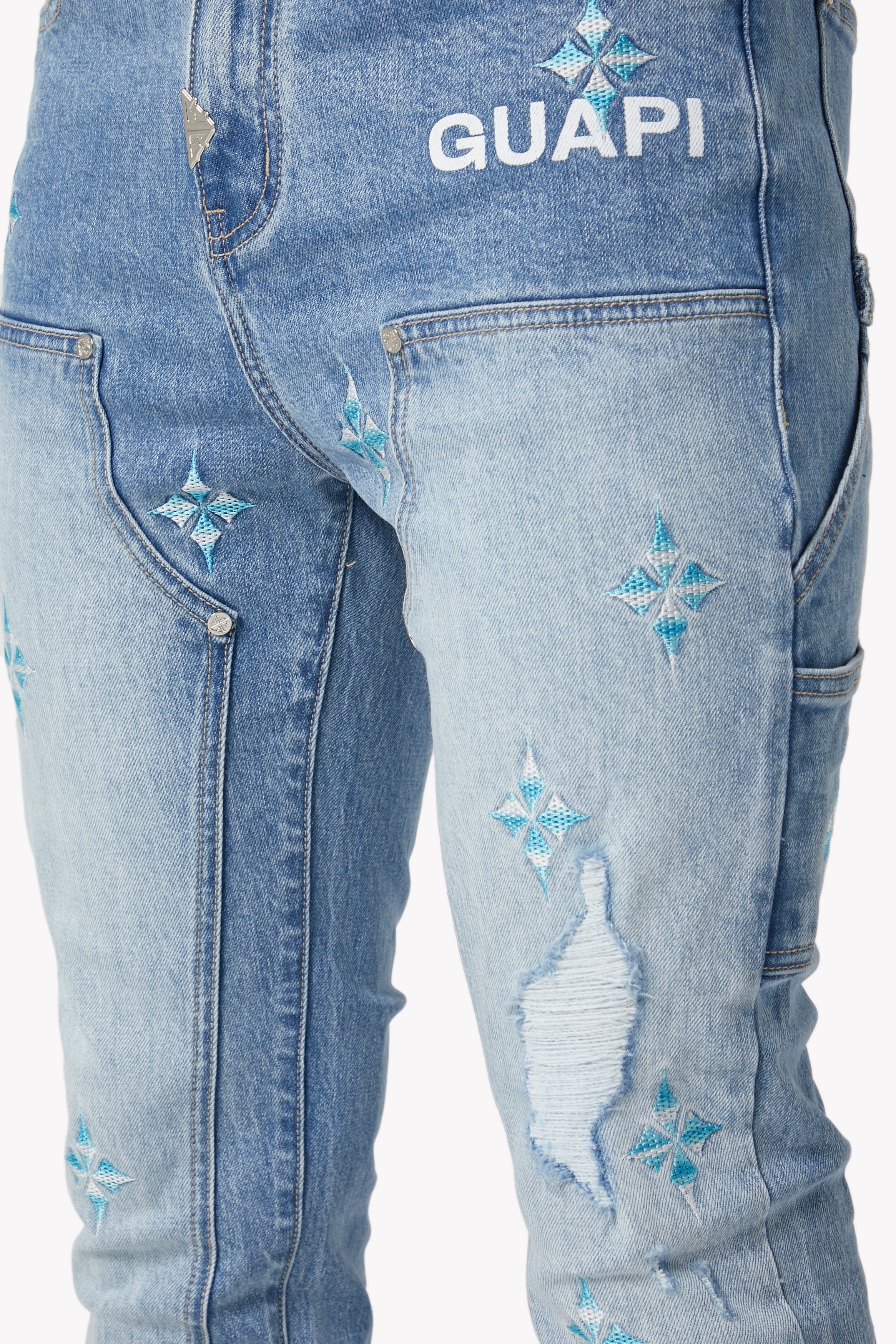 Aqua Blue Starflare Denim - Image 8