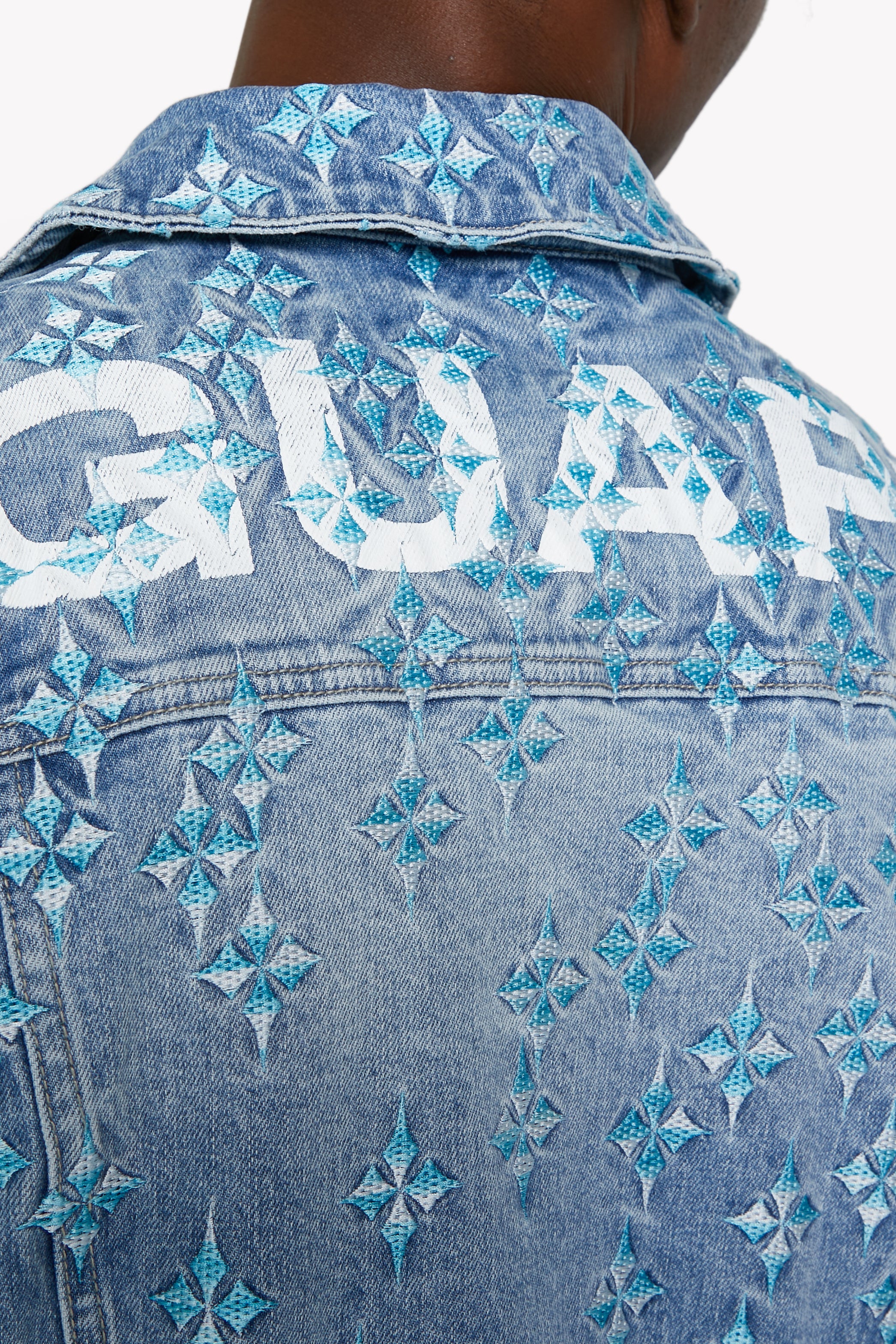Aqua Blue Starflare Denim Jacket - Image 7
