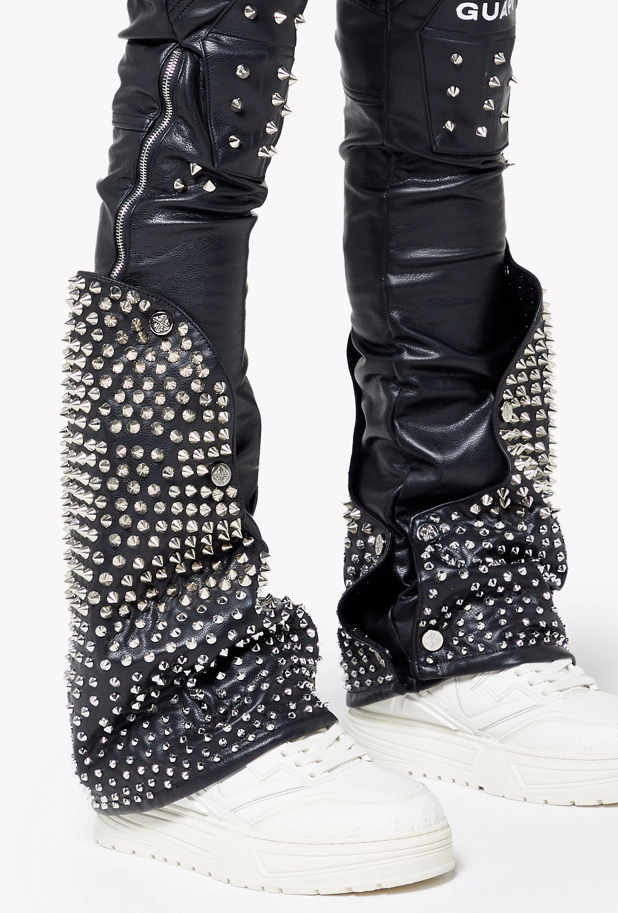 Black Coffin Arc Leather Pant V2 - Image 12