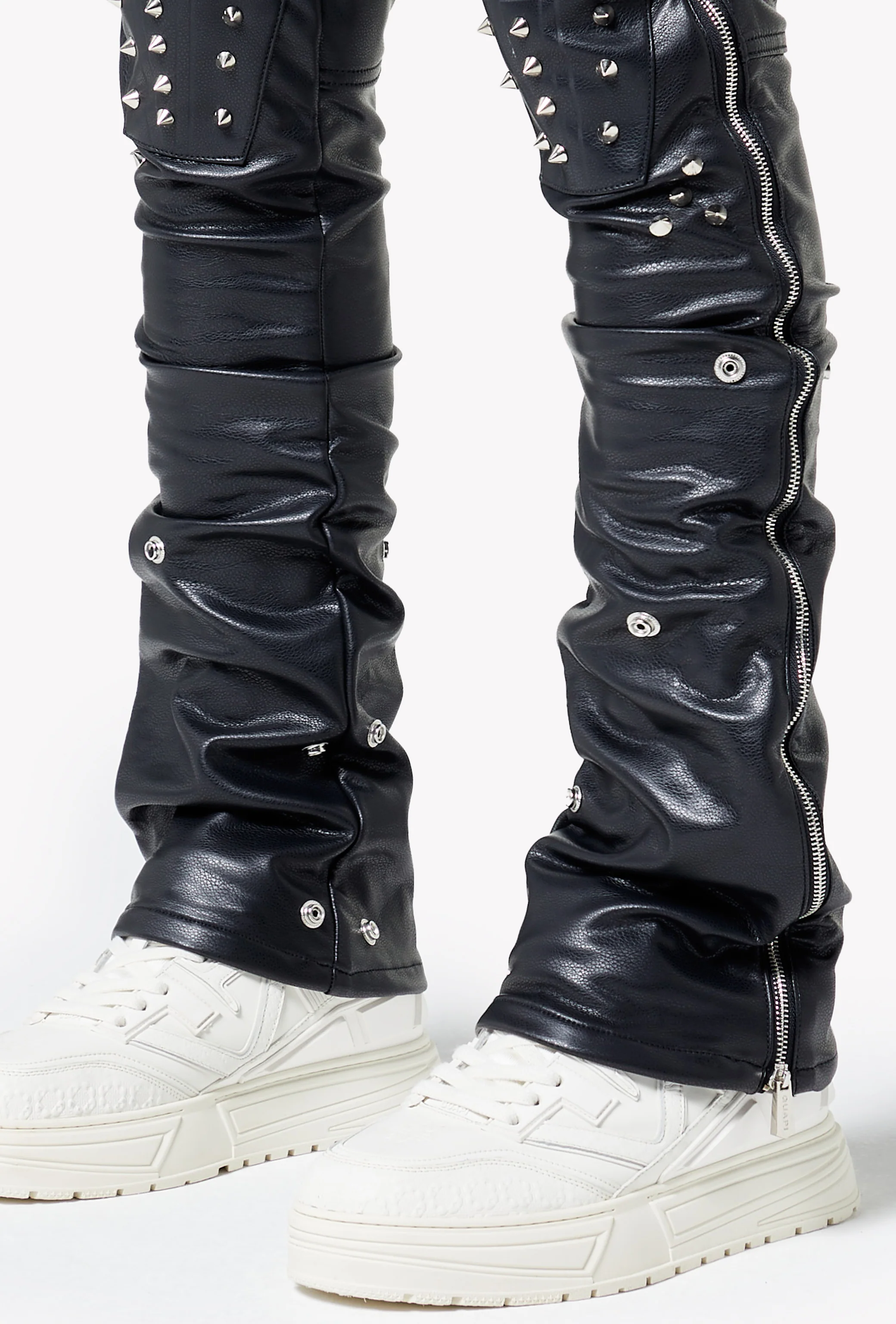 Black Coffin Arc Leather Pant V2 - Image 14