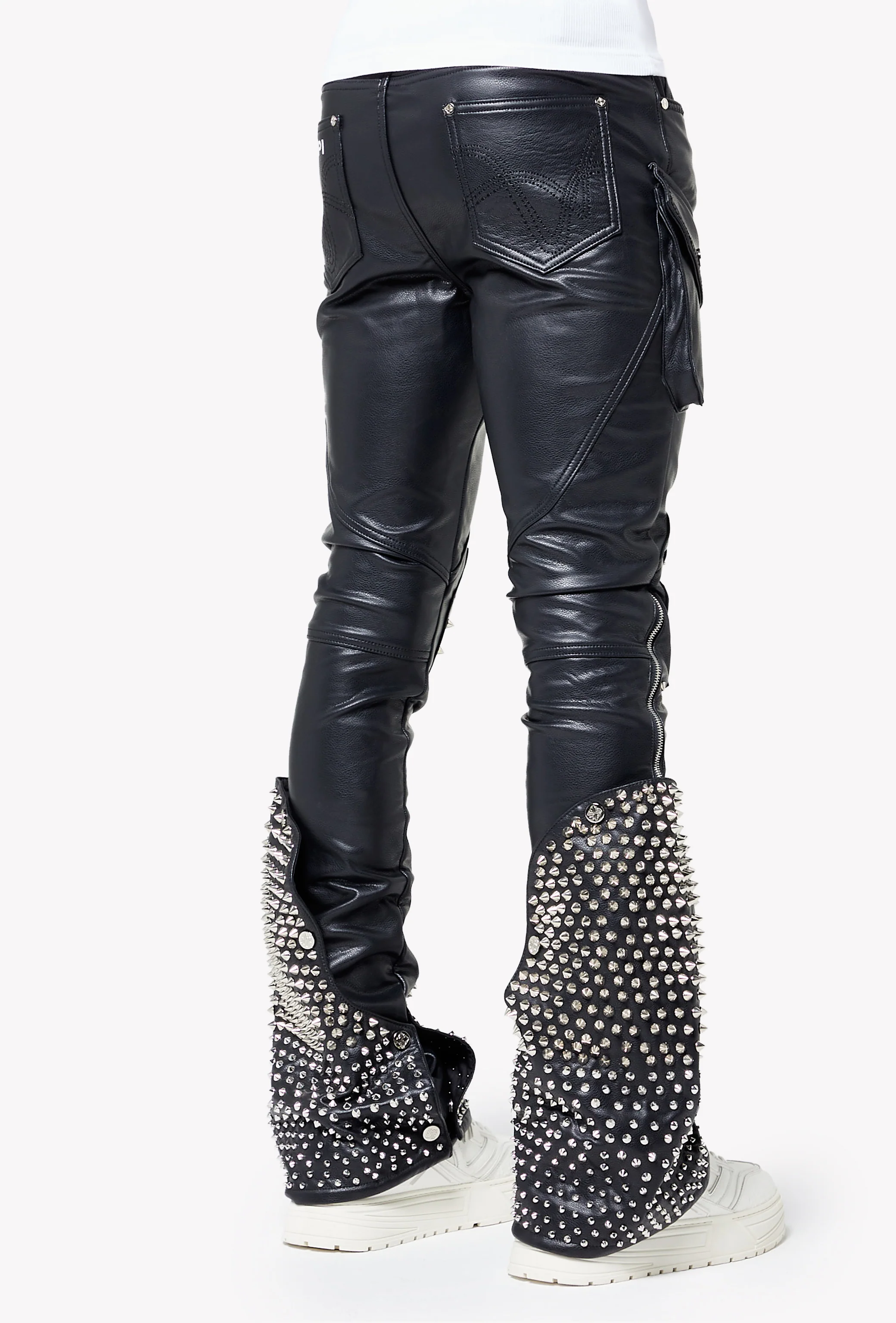 Black Coffin Arc Leather Pant V2 - Image 6
