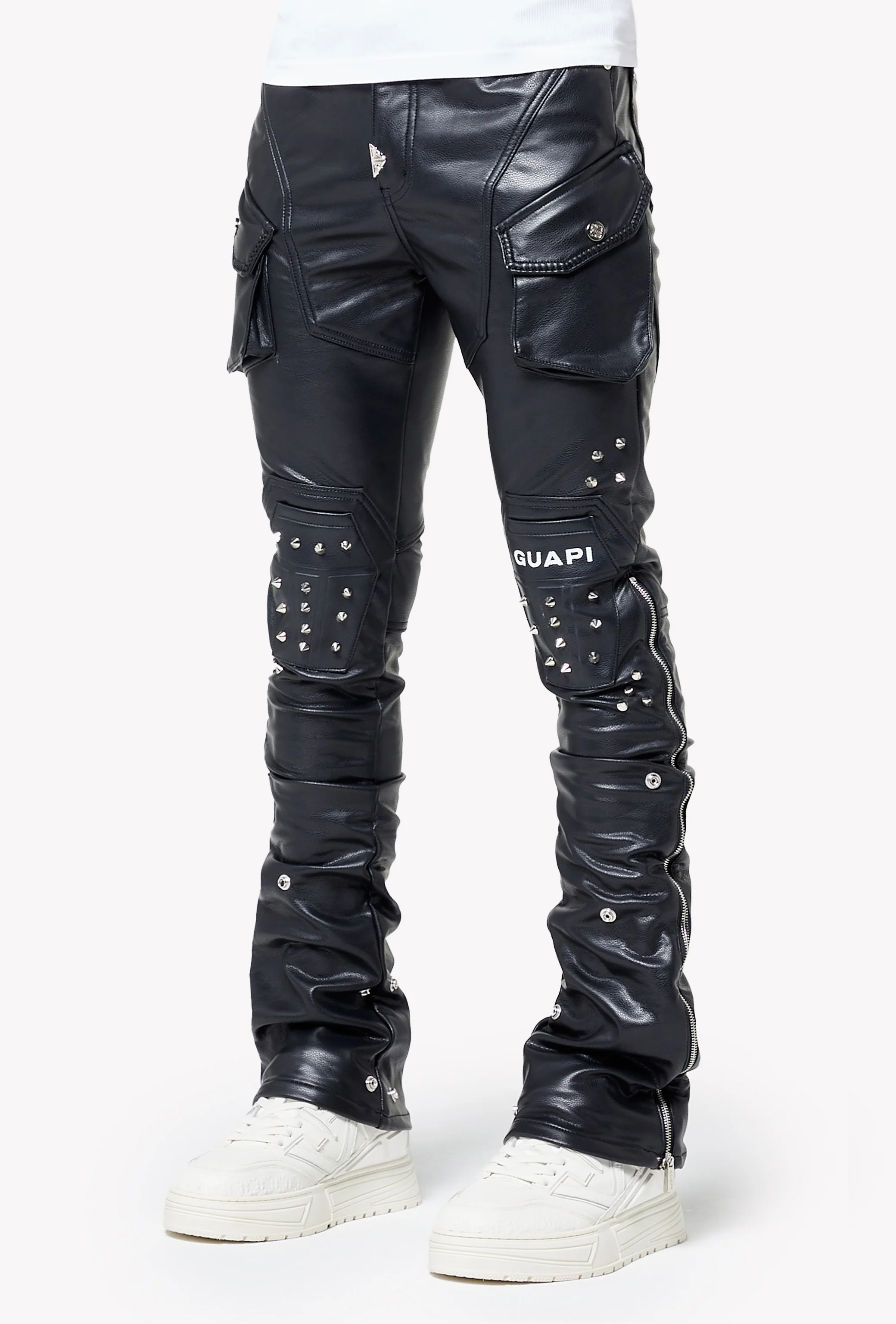 Black Coffin Arc Leather Pant V2 - Image 9