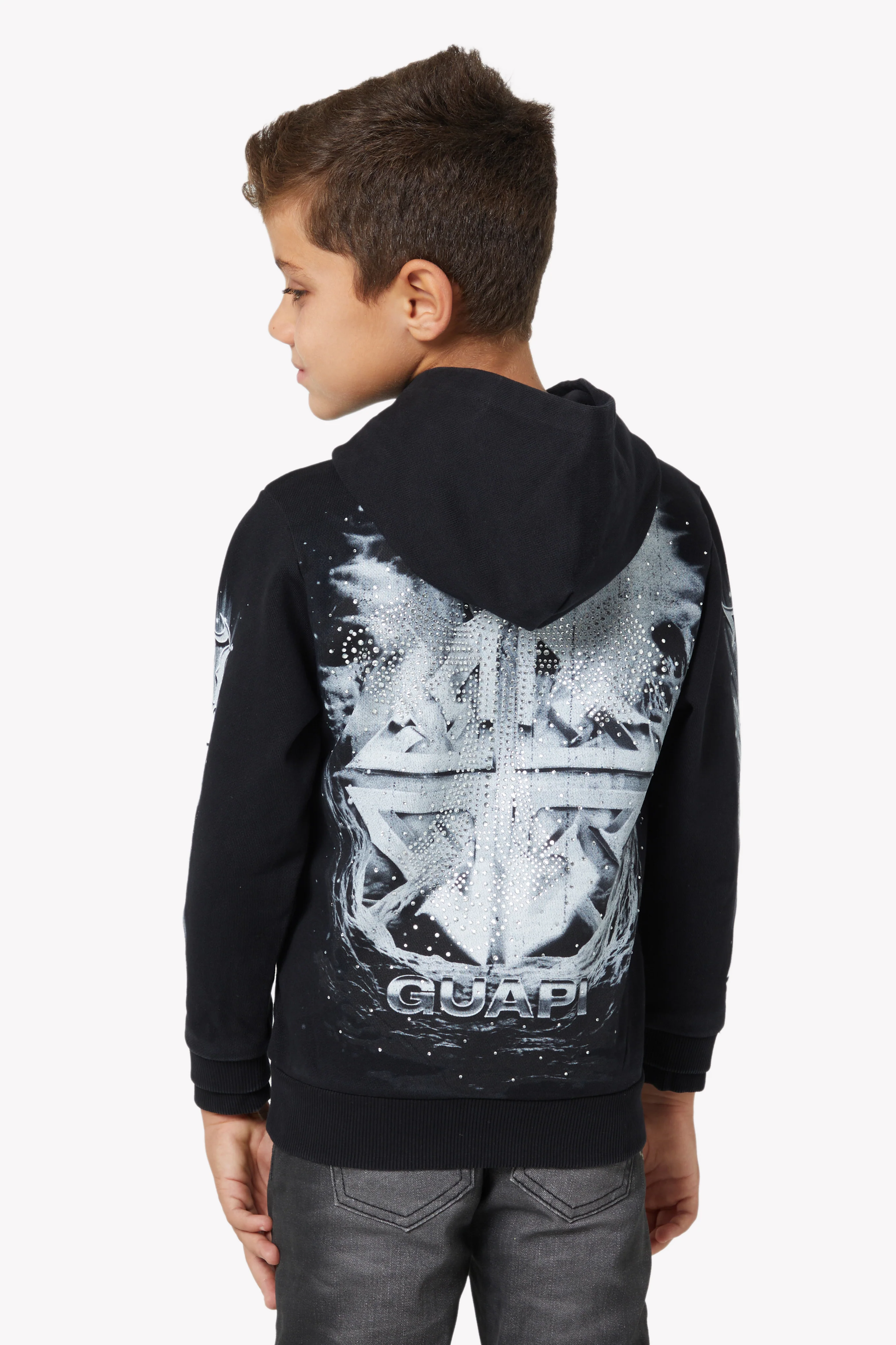 Black Heavens Vault Kids Hoodie V1 - Image 5