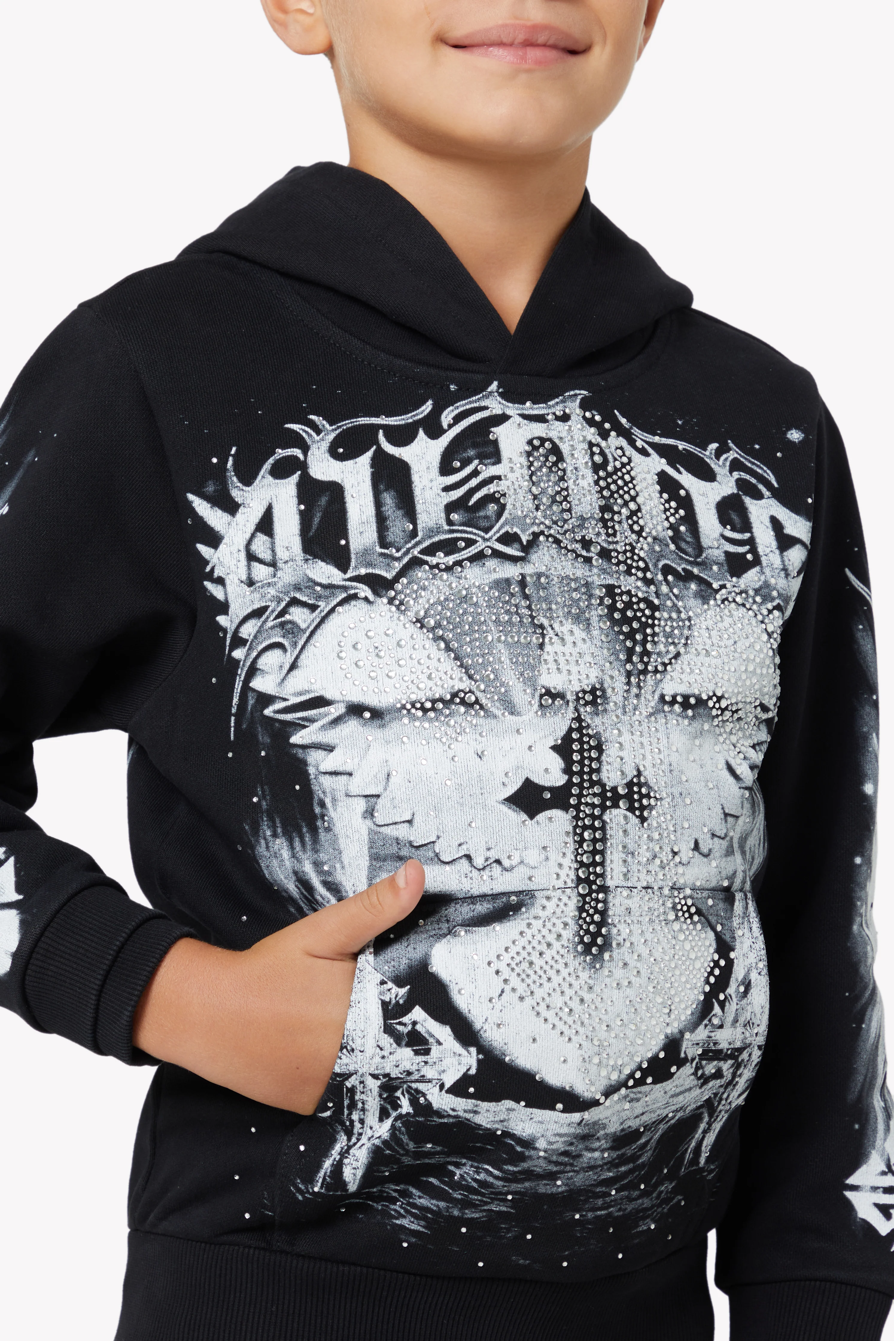 Black Heavens Vault Kids Hoodie V1 - Image 6
