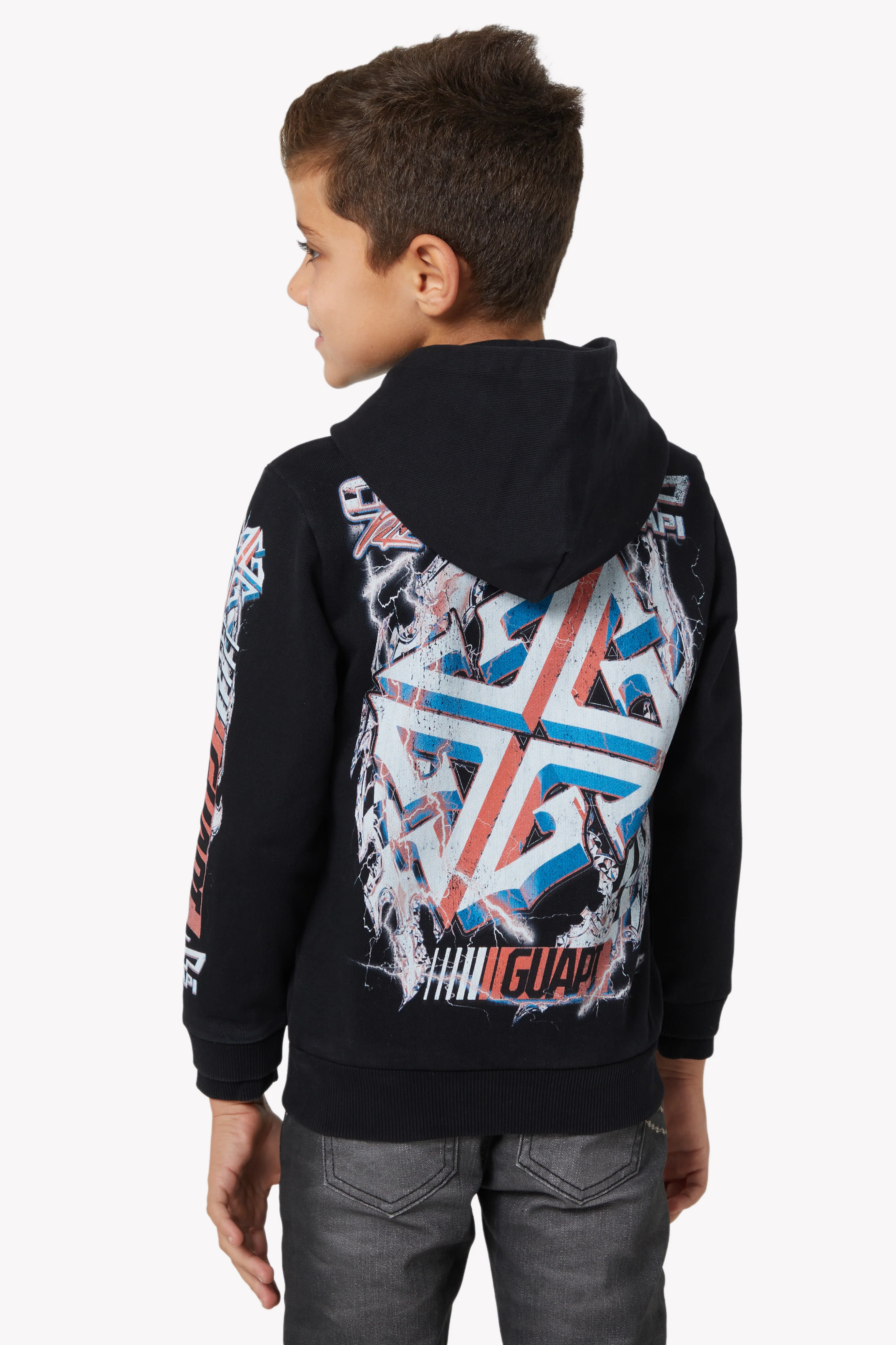Black Nitro Drift Kids Hoodie - Image 3