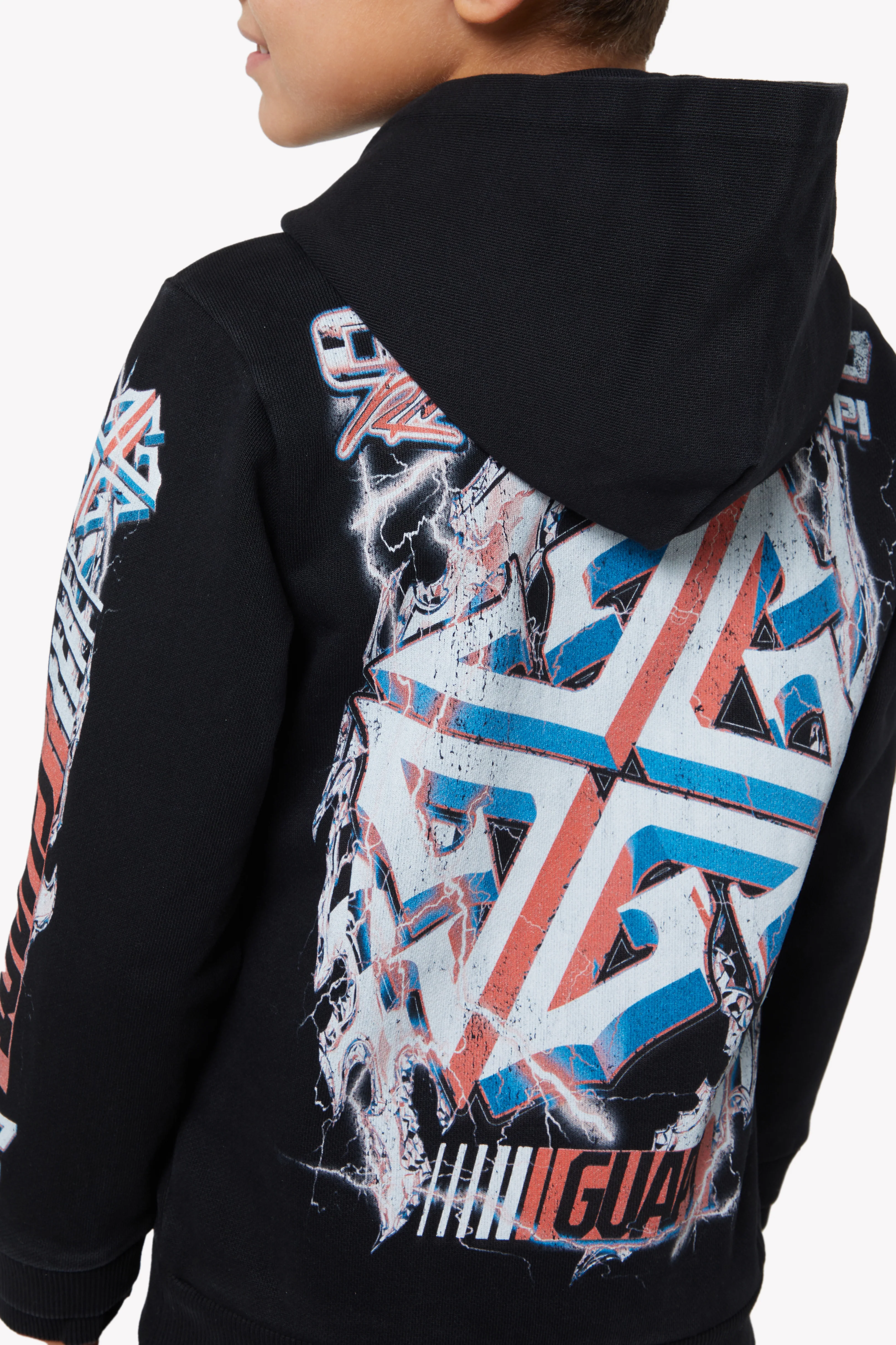 Black Nitro Drift Kids Hoodie - Image 7