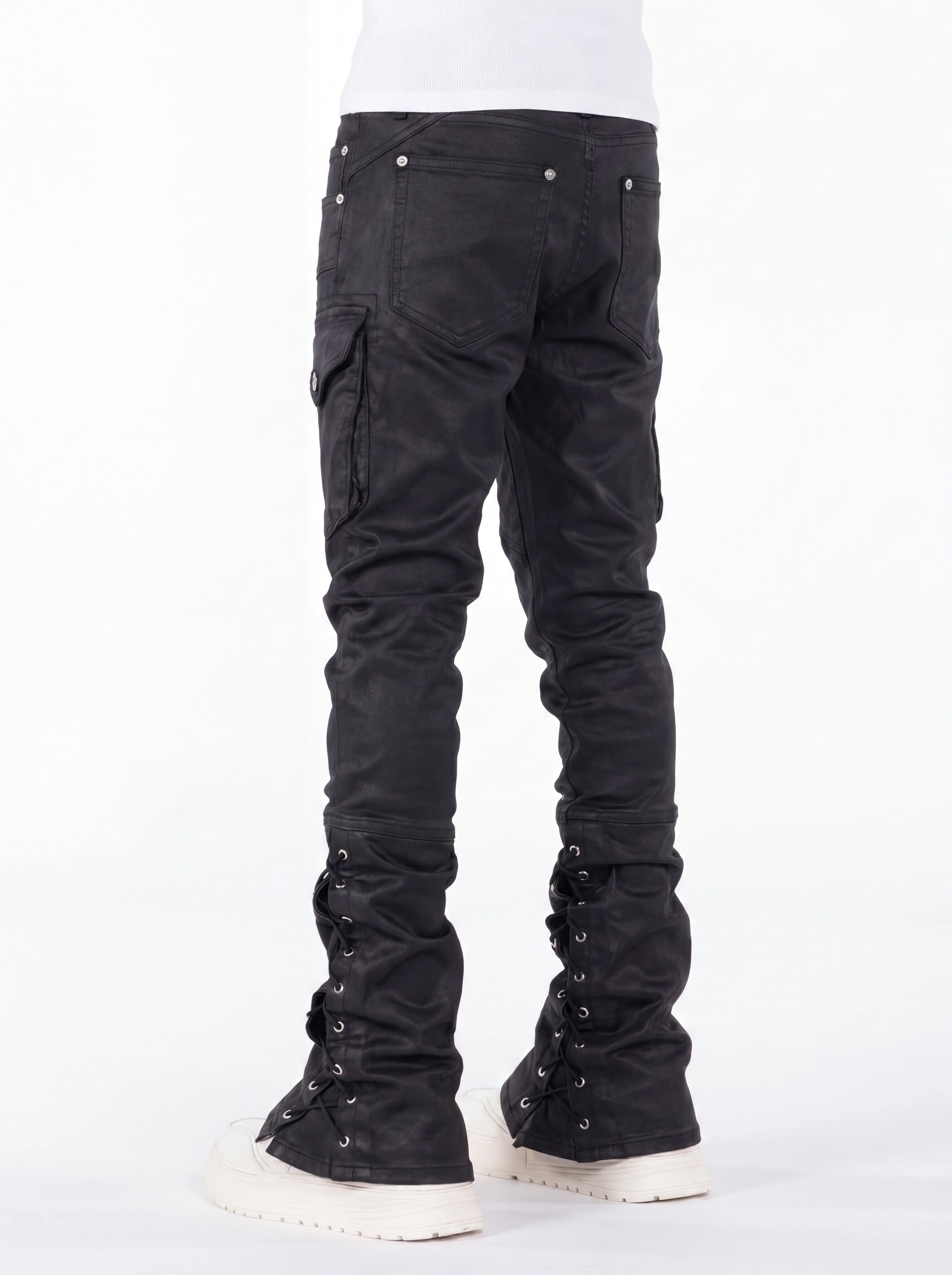 Black Waxed Rope Denim - Image 3