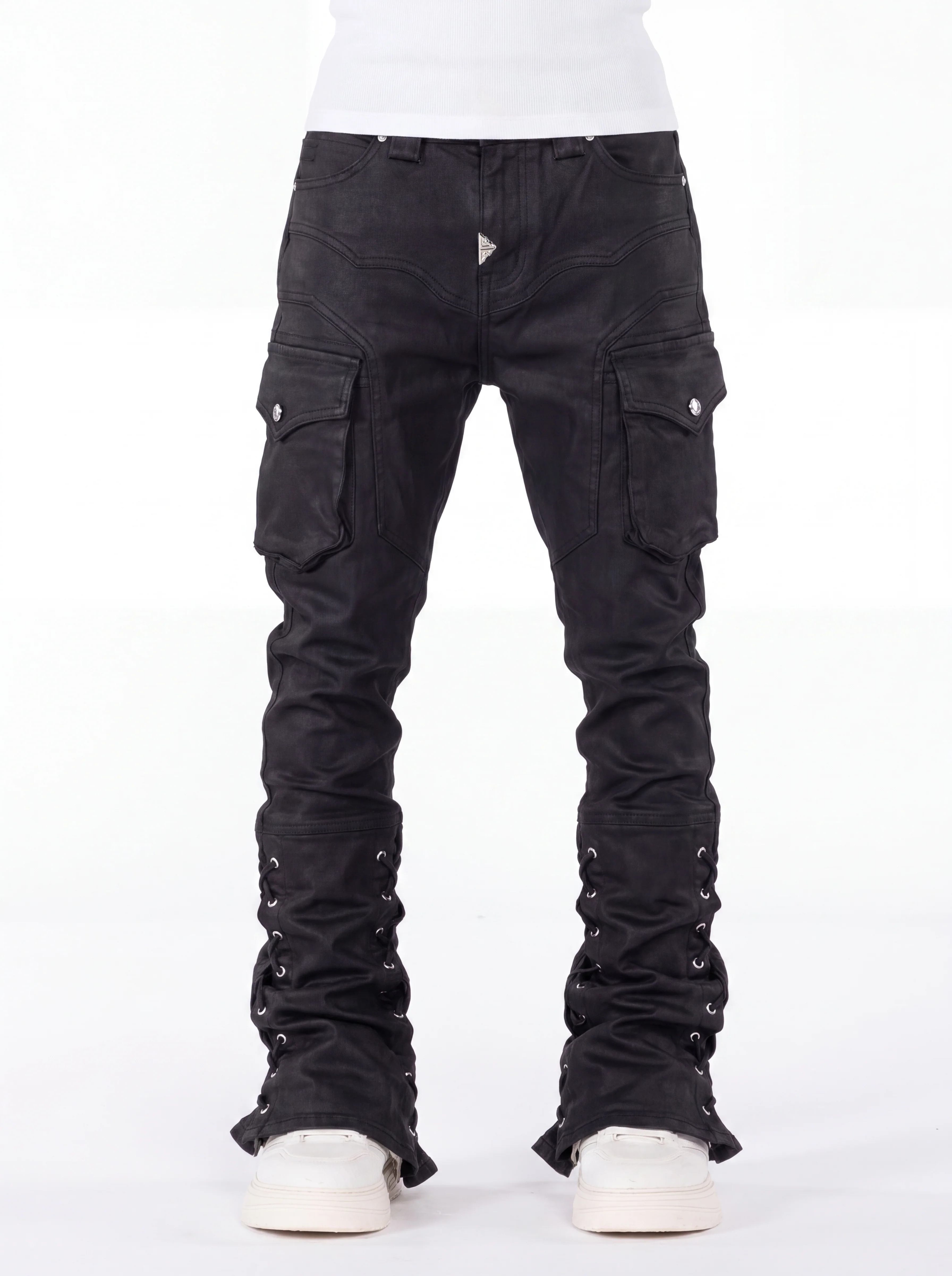 Black Waxed Rope Denim - Image 4