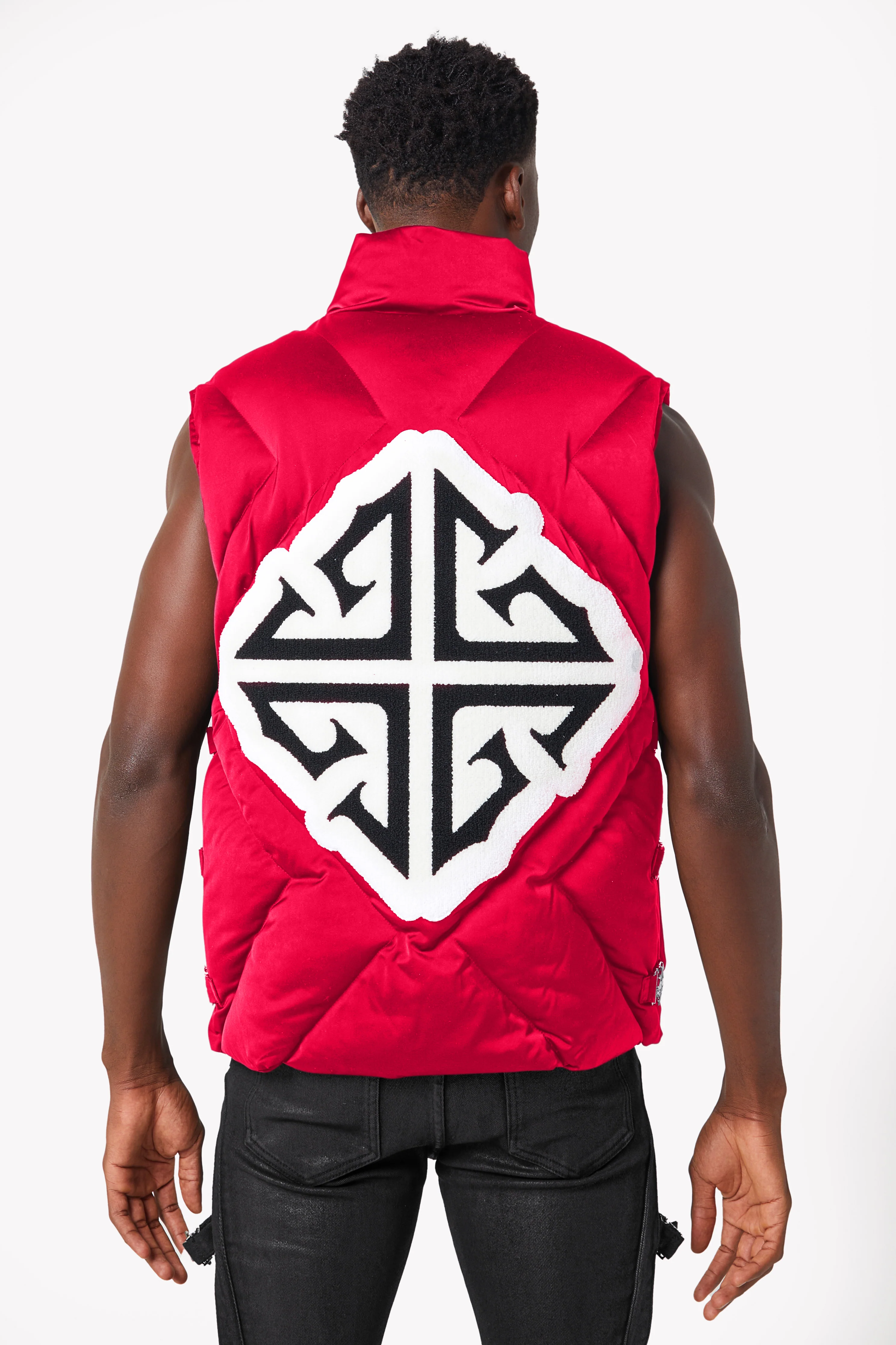 Blood Red Puffer Vest - Image 4