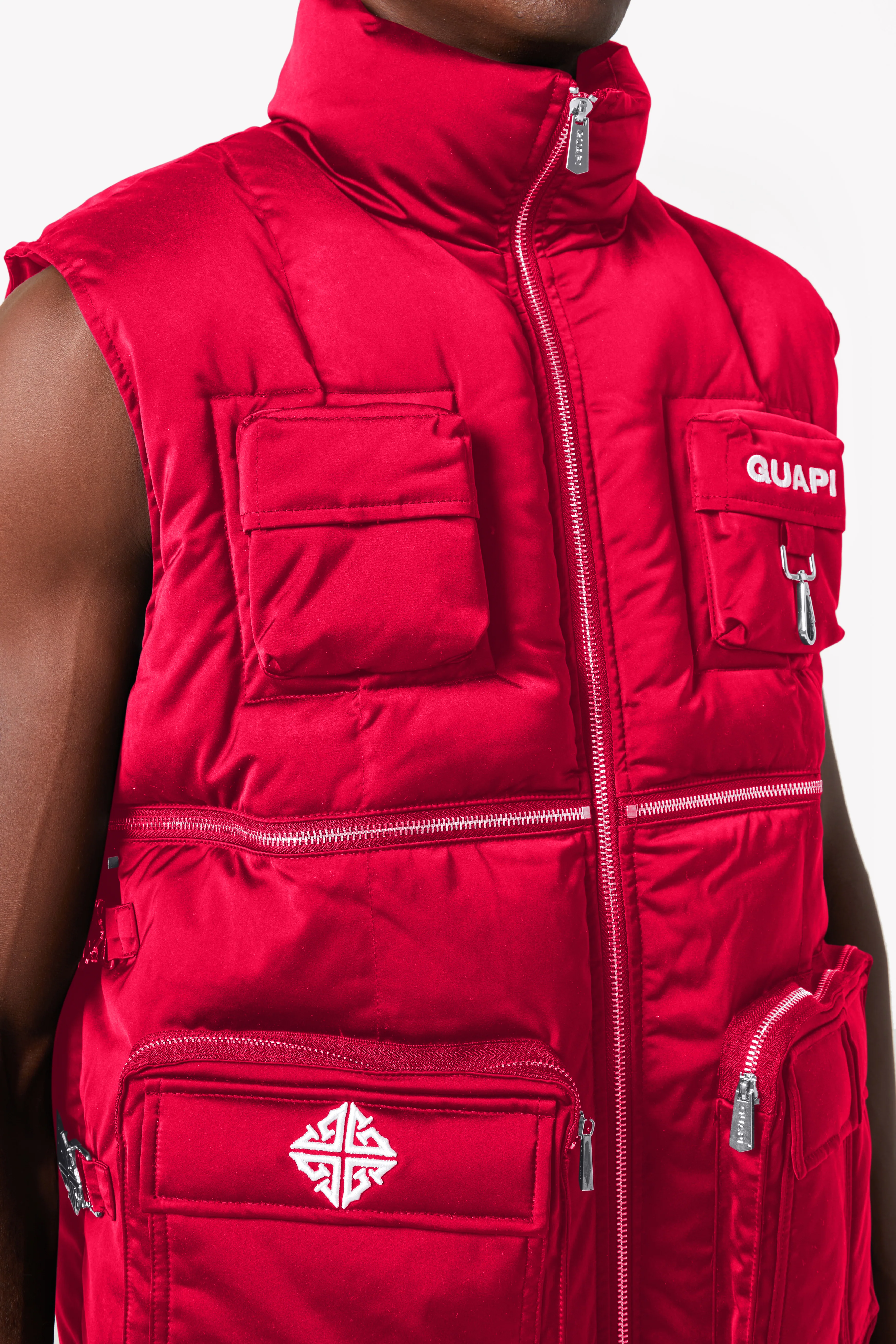 Blood Red Puffer Vest - Image 6