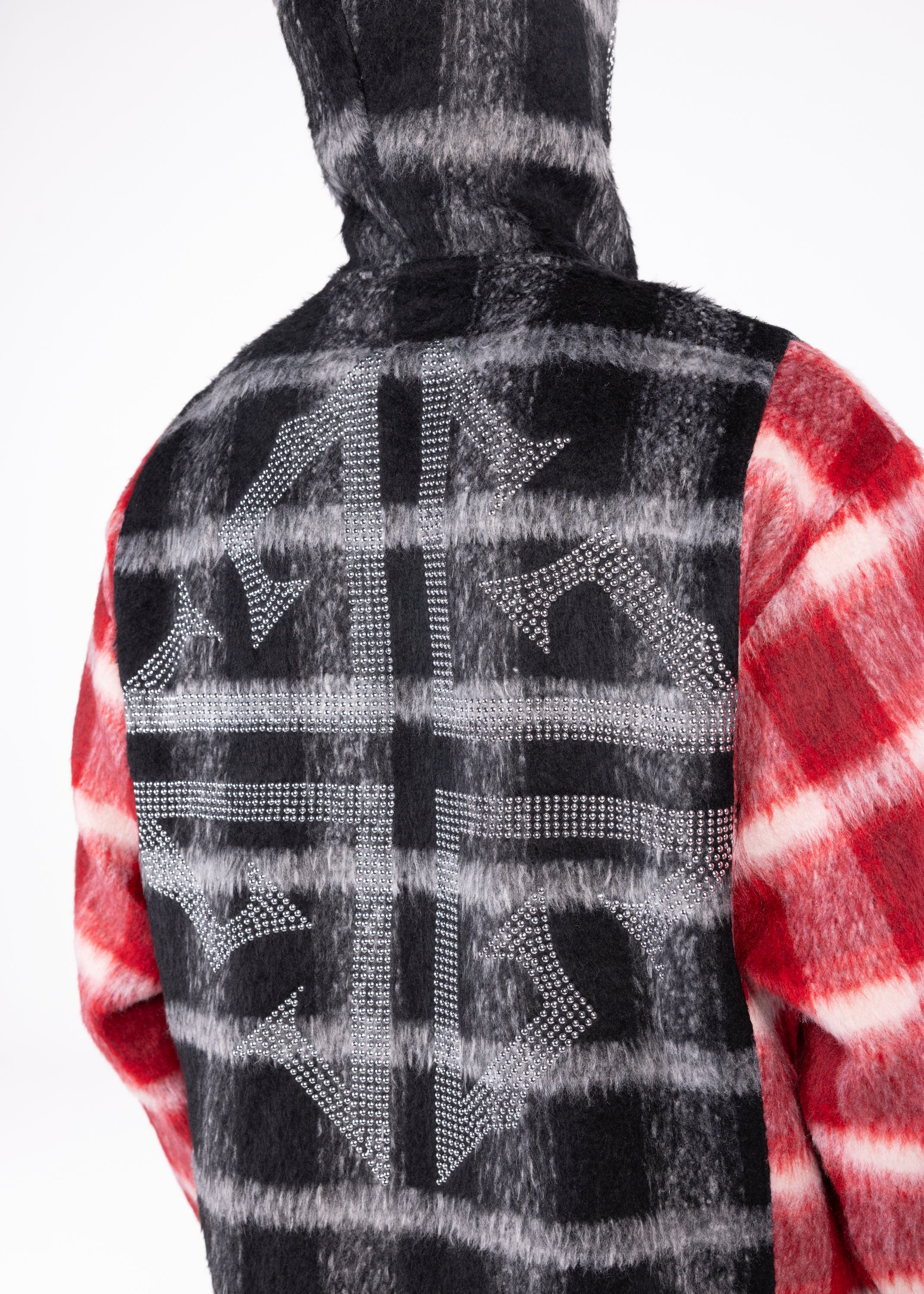 Blood Red Skeleton Half Zip Hoodie - Image 9