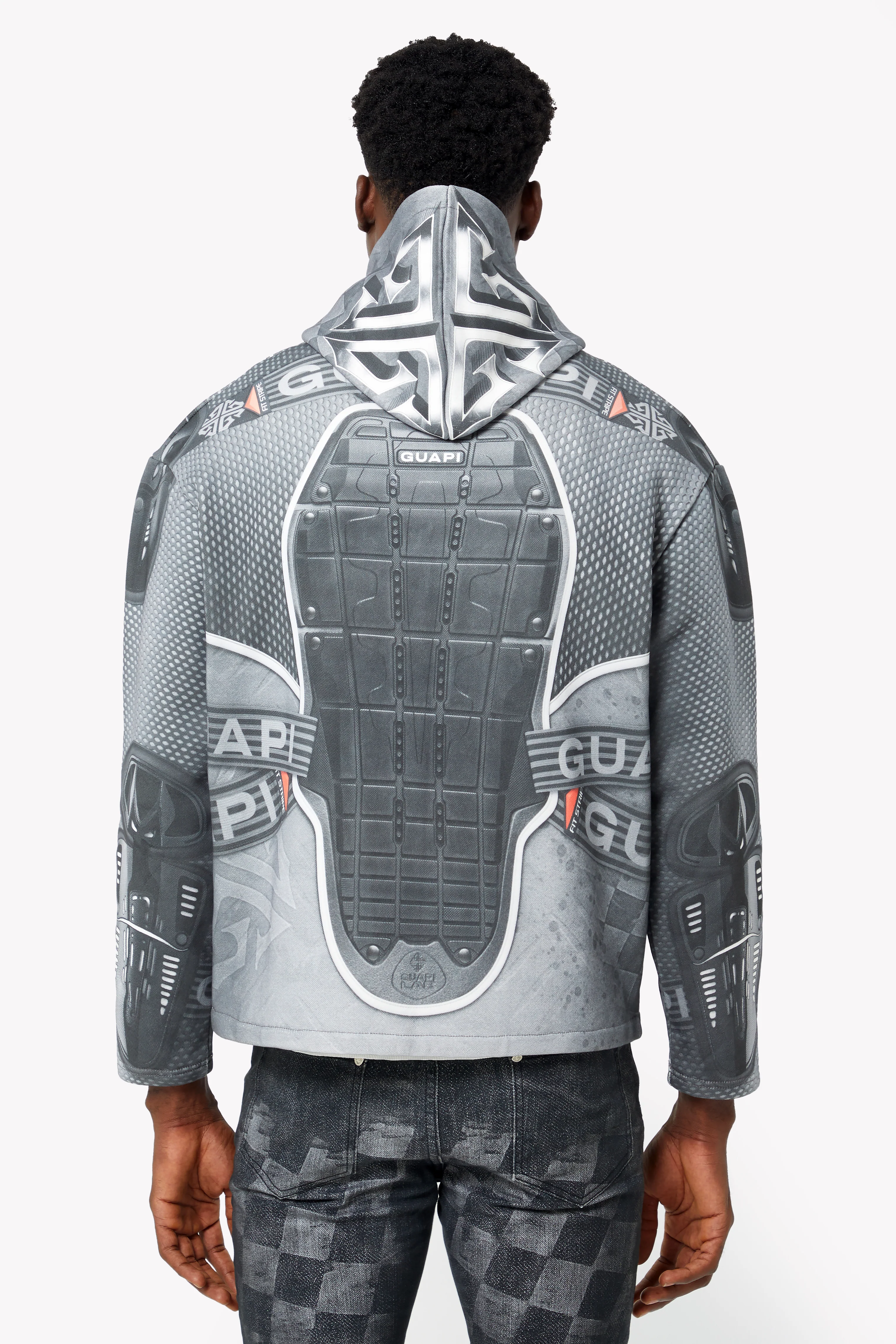 Cloud Grey Racer Hoodie - Image 3