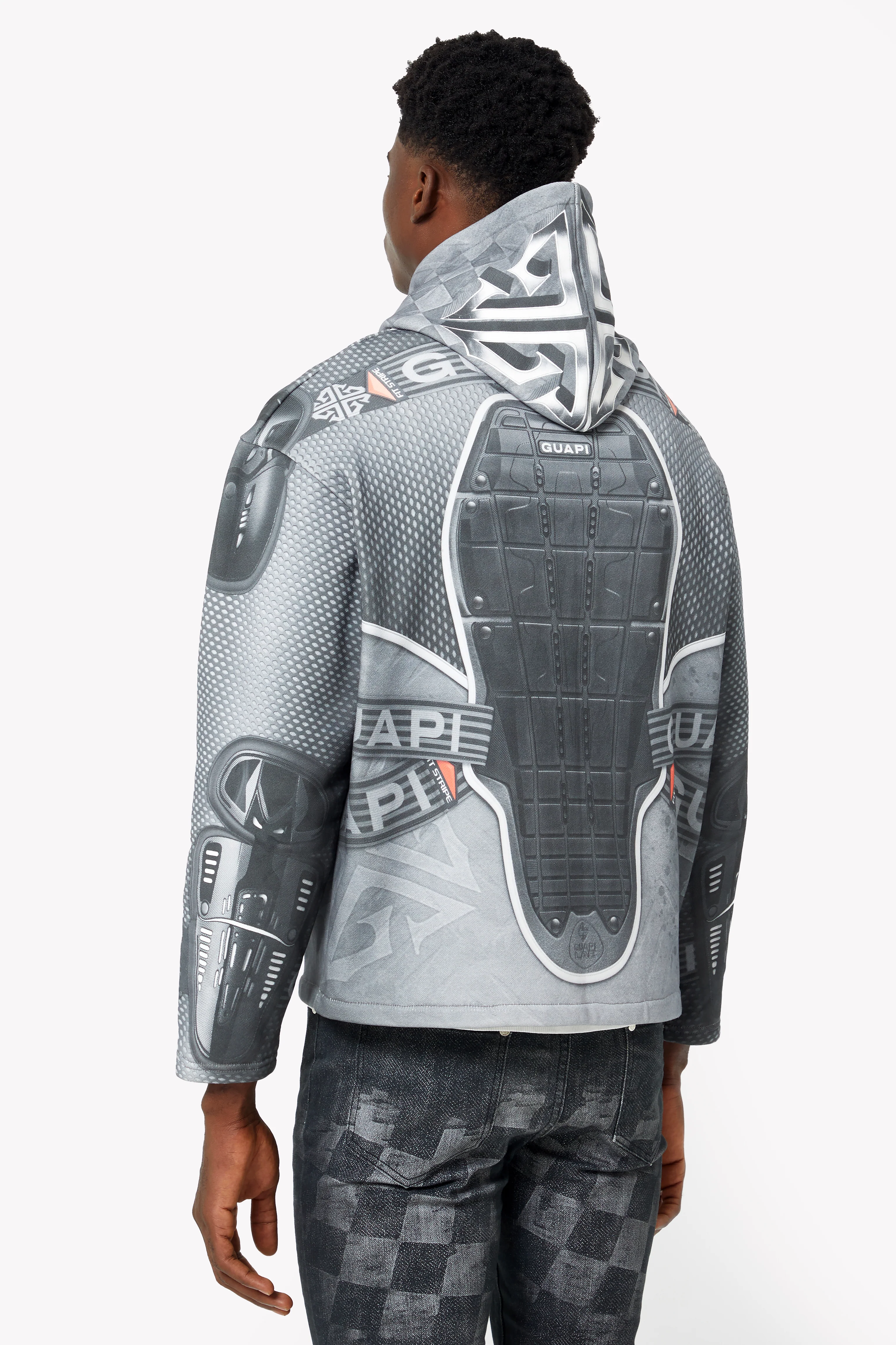 Cloud Grey Racer Hoodie - Image 4