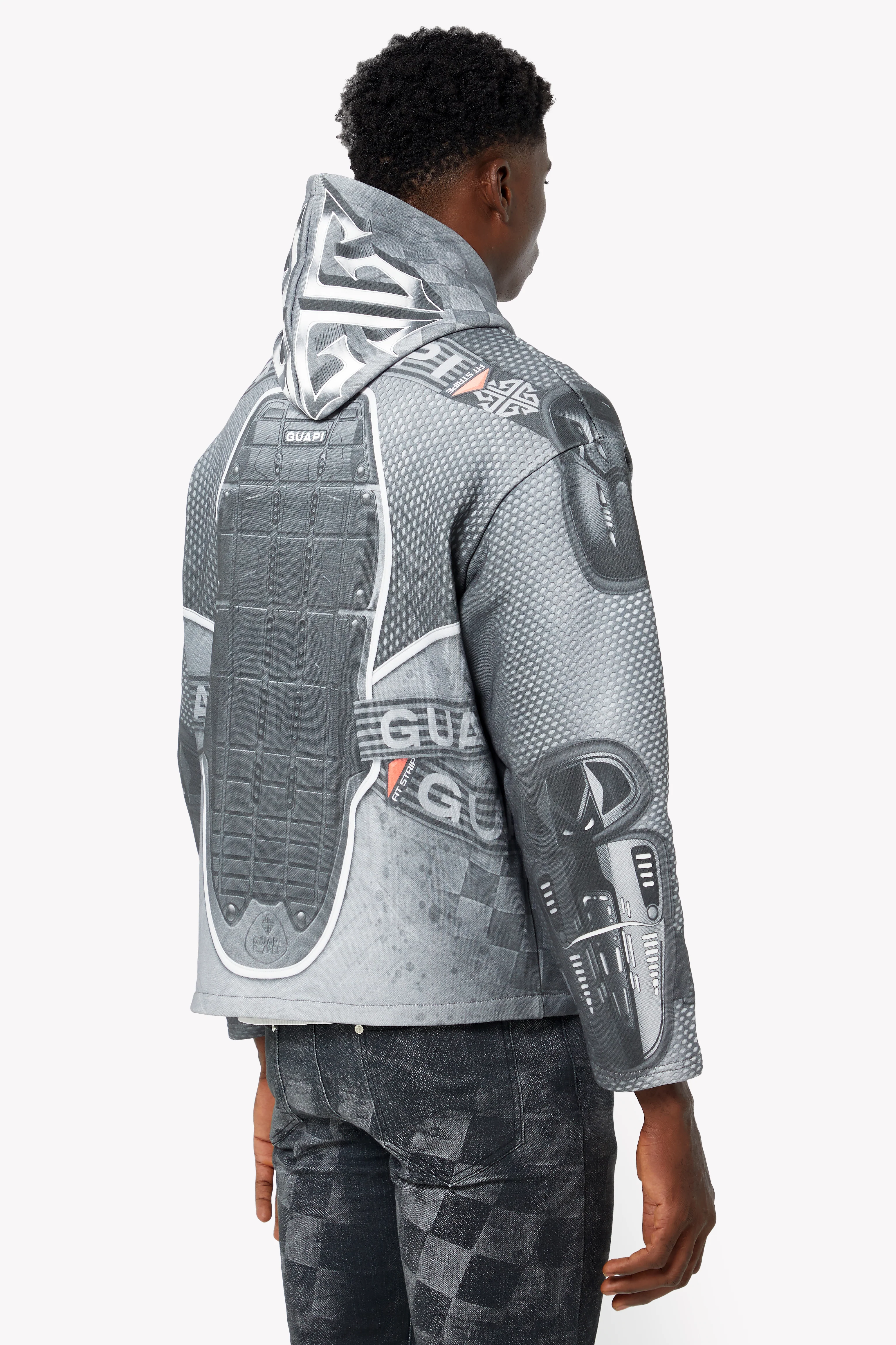 Cloud Grey Racer Hoodie - Image 5