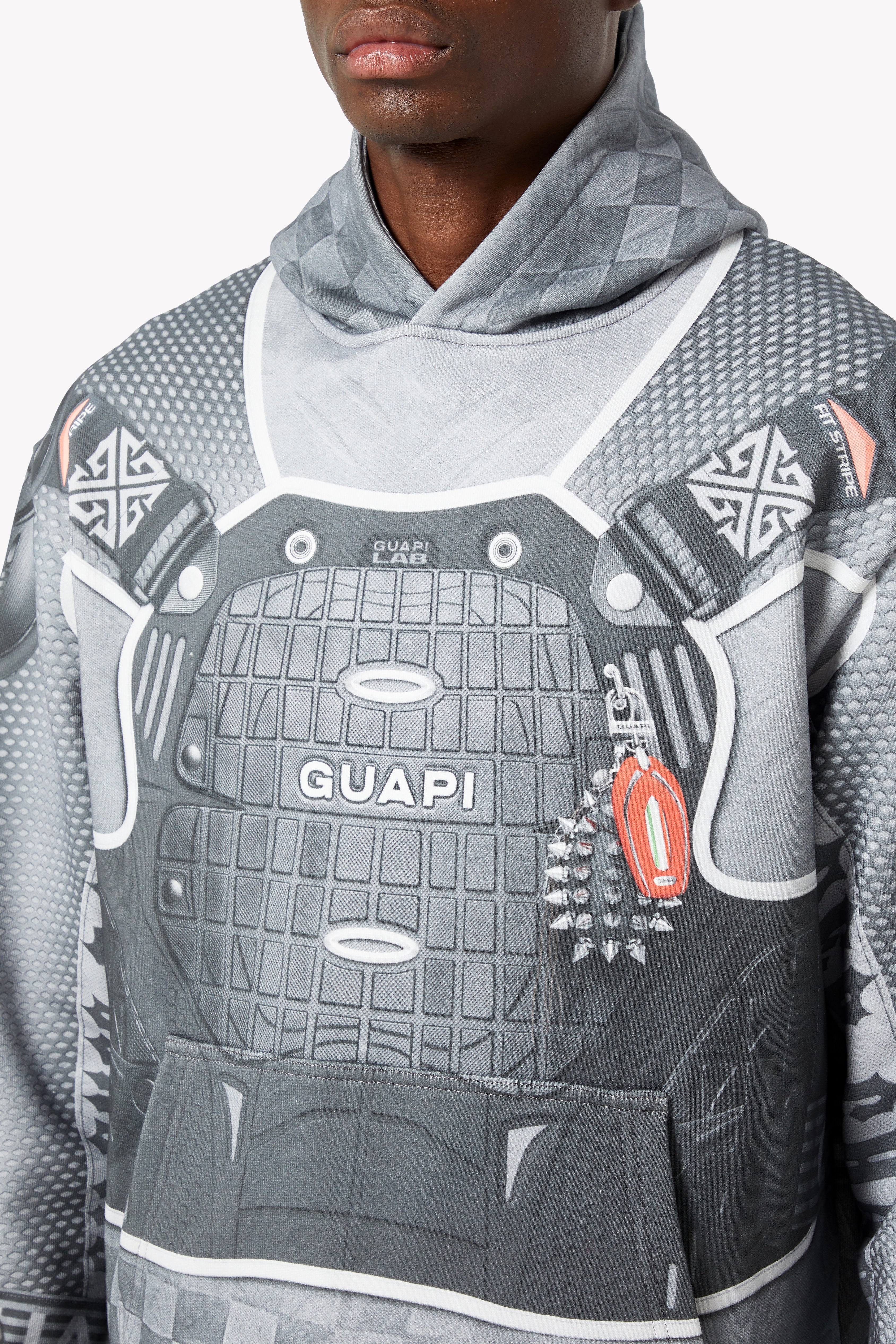 Cloud Grey Racer Hoodie - Image 6