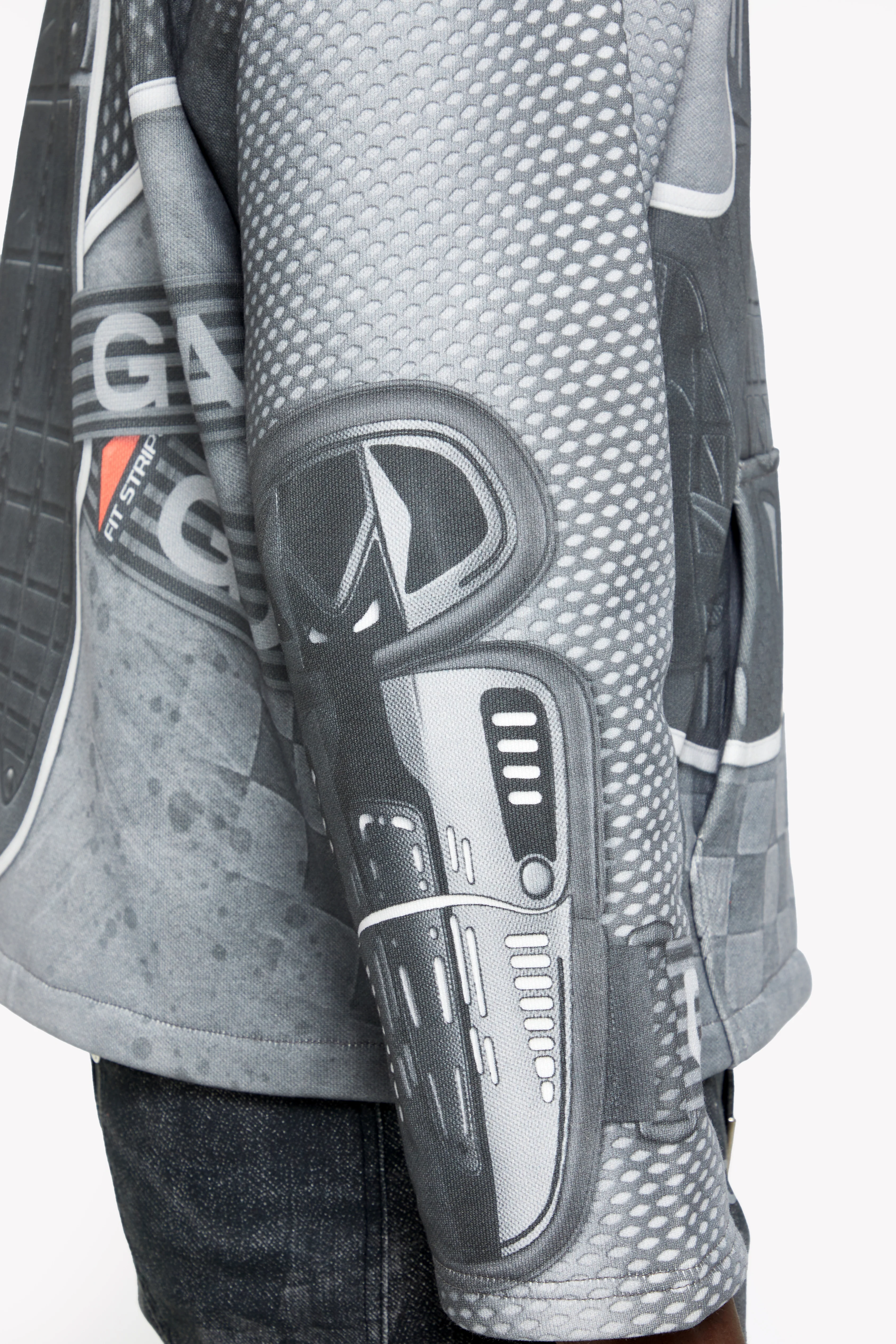 Cloud Grey Racer Hoodie - Image 8