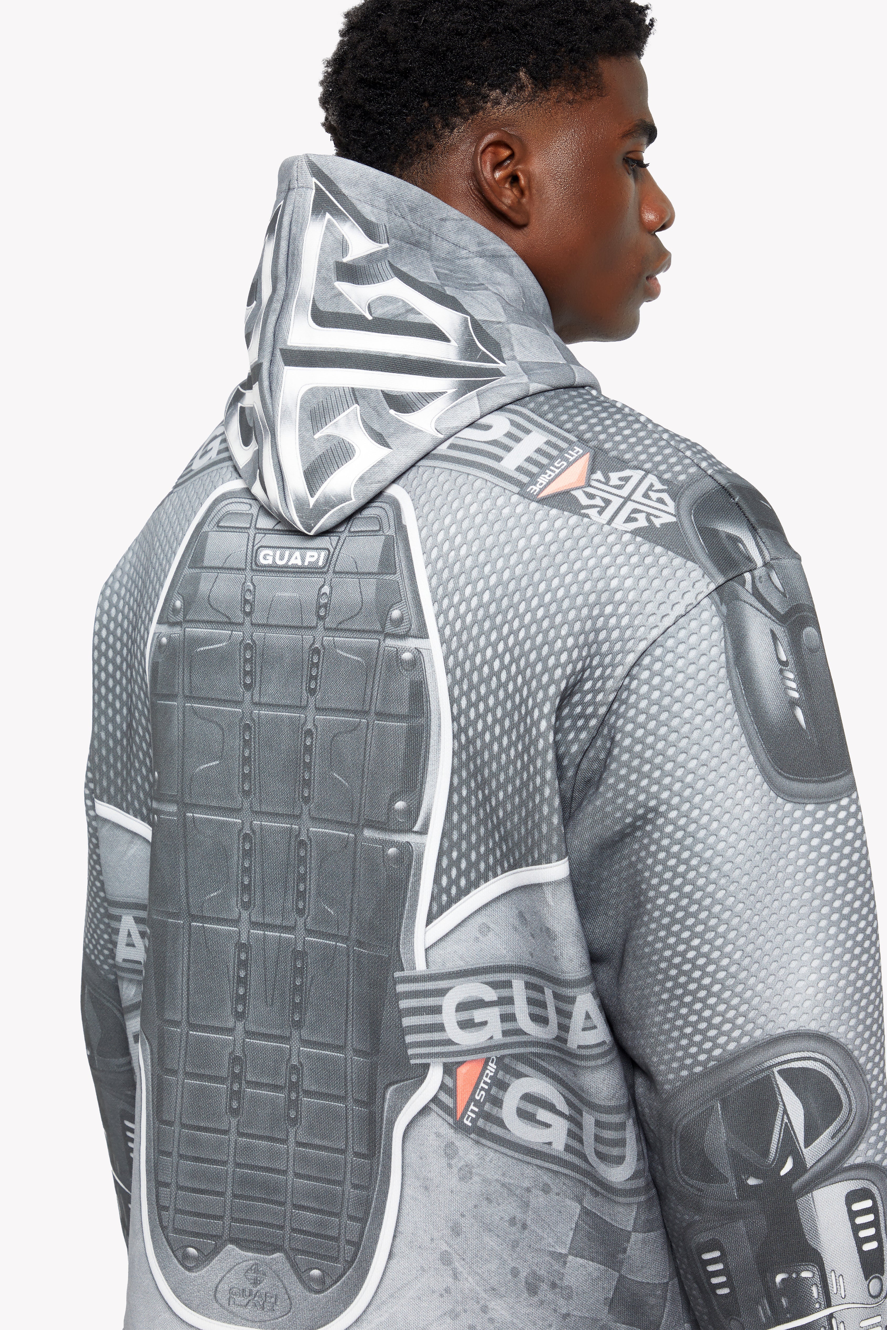 Cloud Grey Racer Hoodie - Image 9
