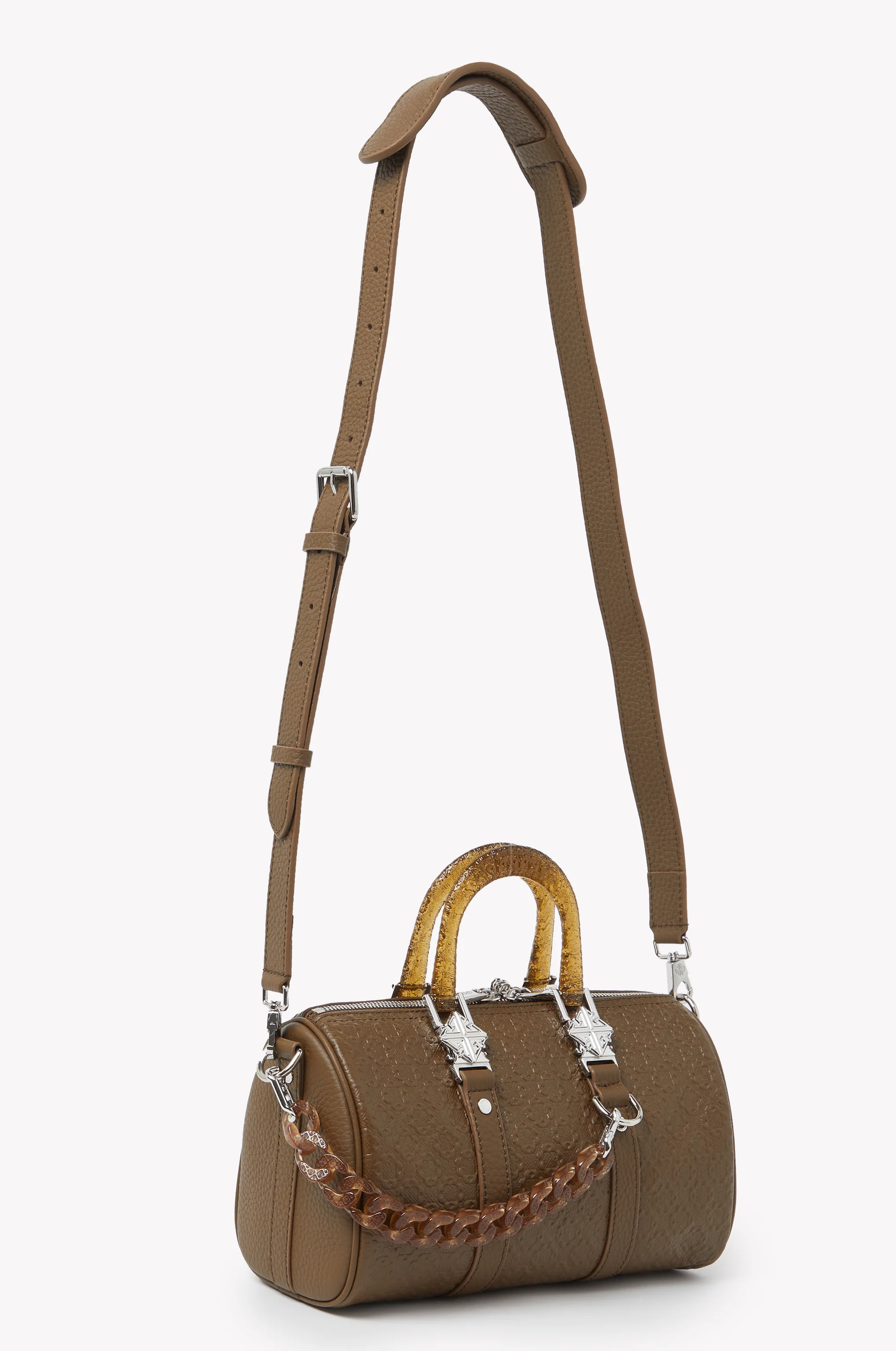 Cocoa Brown Mini Duffle Bag - Image 8