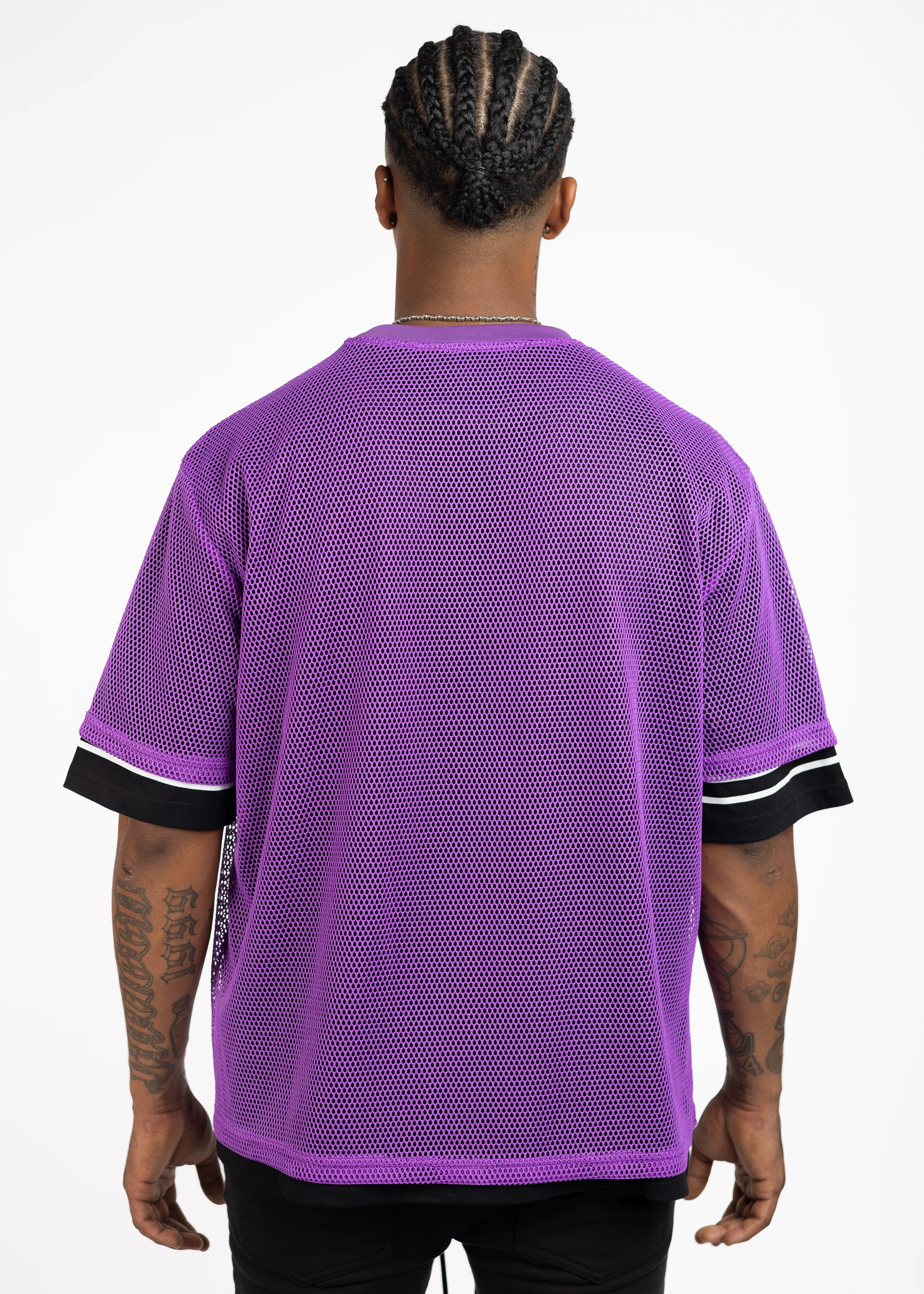 Electric Purple Mesh Football Tee - Image 3