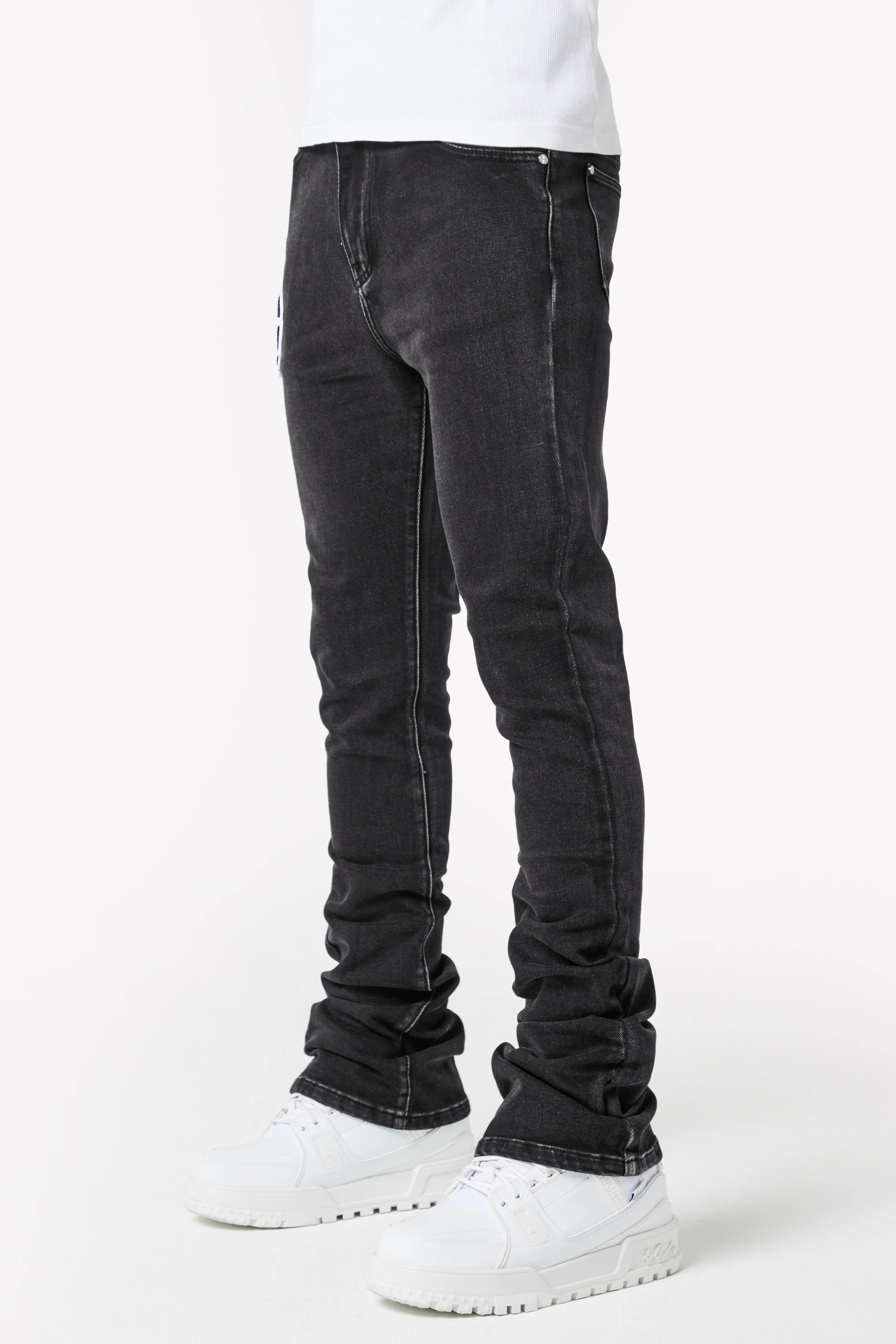 Iron Grey Patch Denim - Image 2