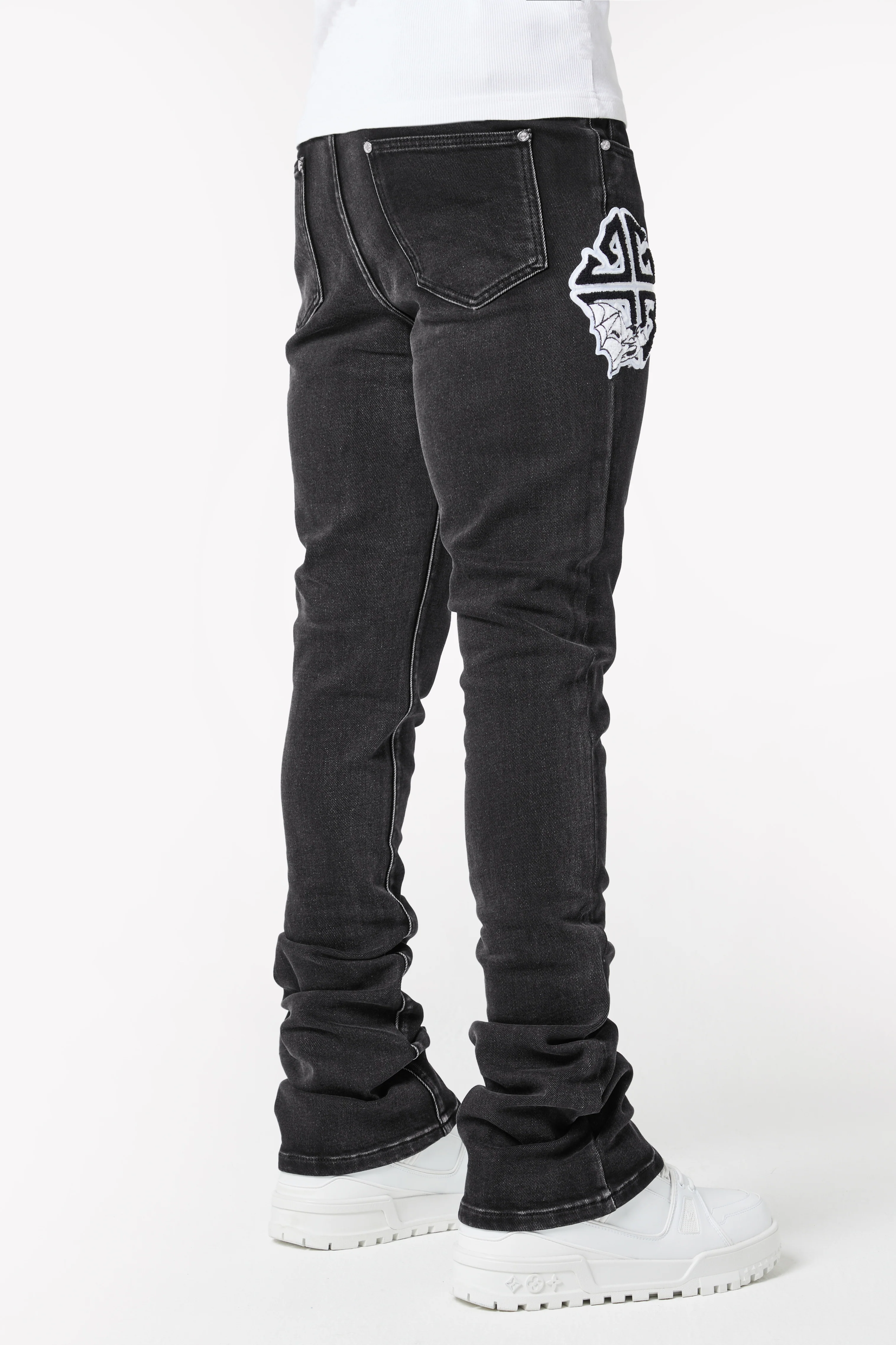 Iron Grey Patch Denim - Image 4