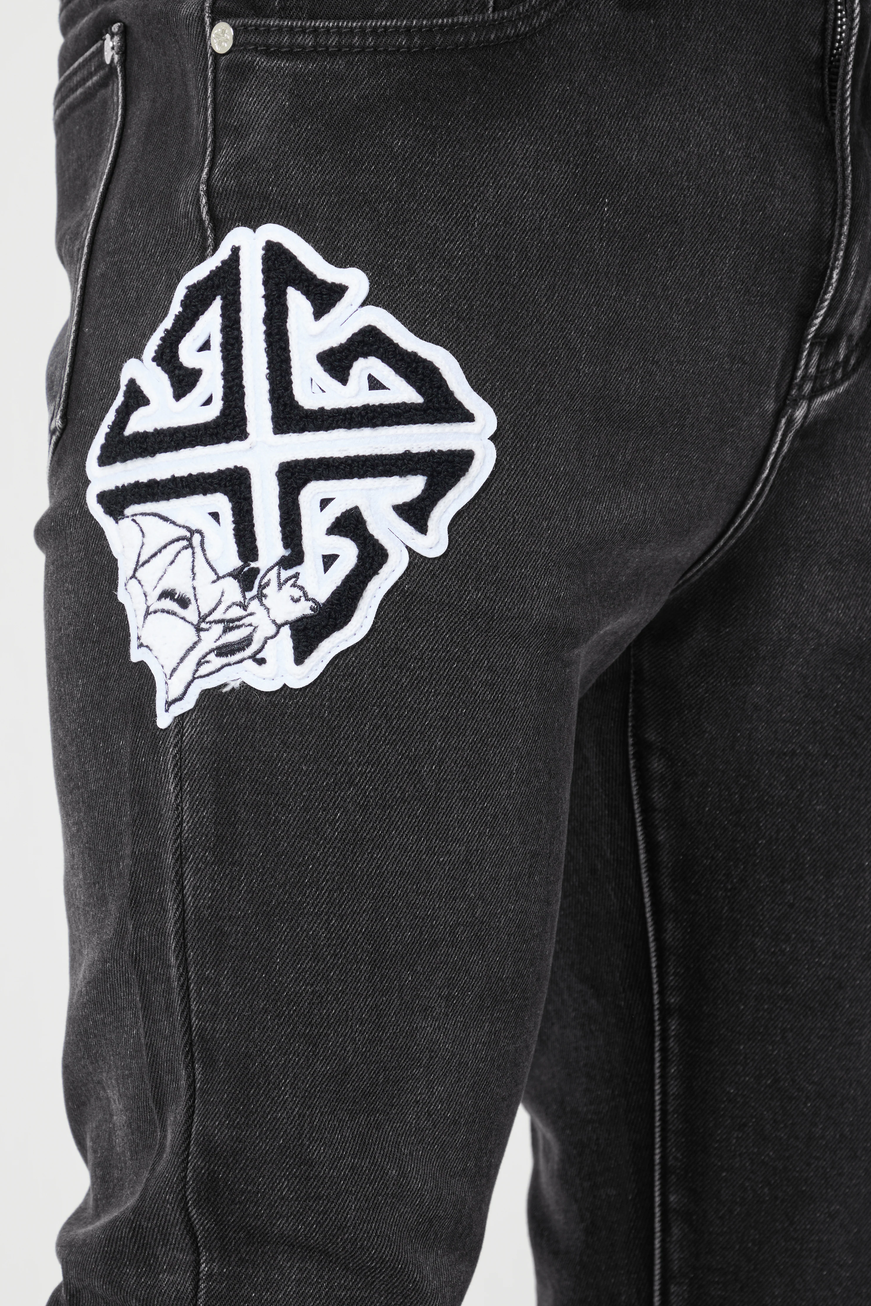 Iron Grey Patch Denim - Image 7