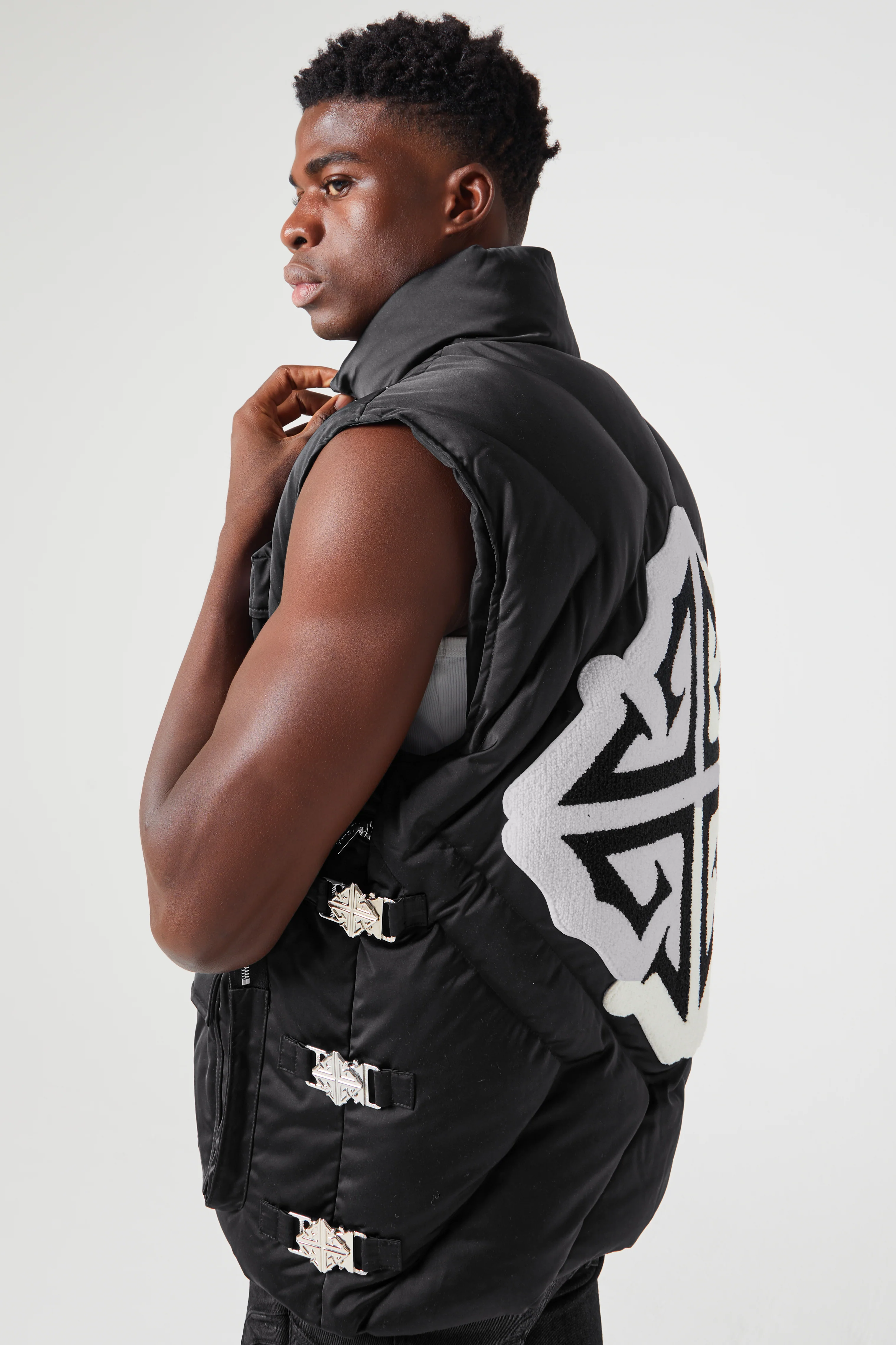 Obsidian Black Puffer Vest - Image 5