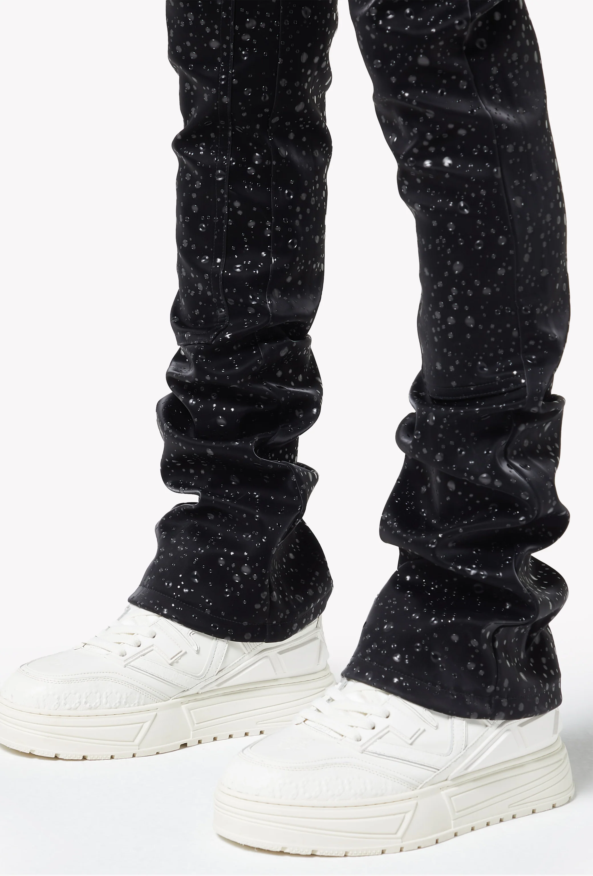 Obsidian Black Raindrop Leather Pant - Image 7