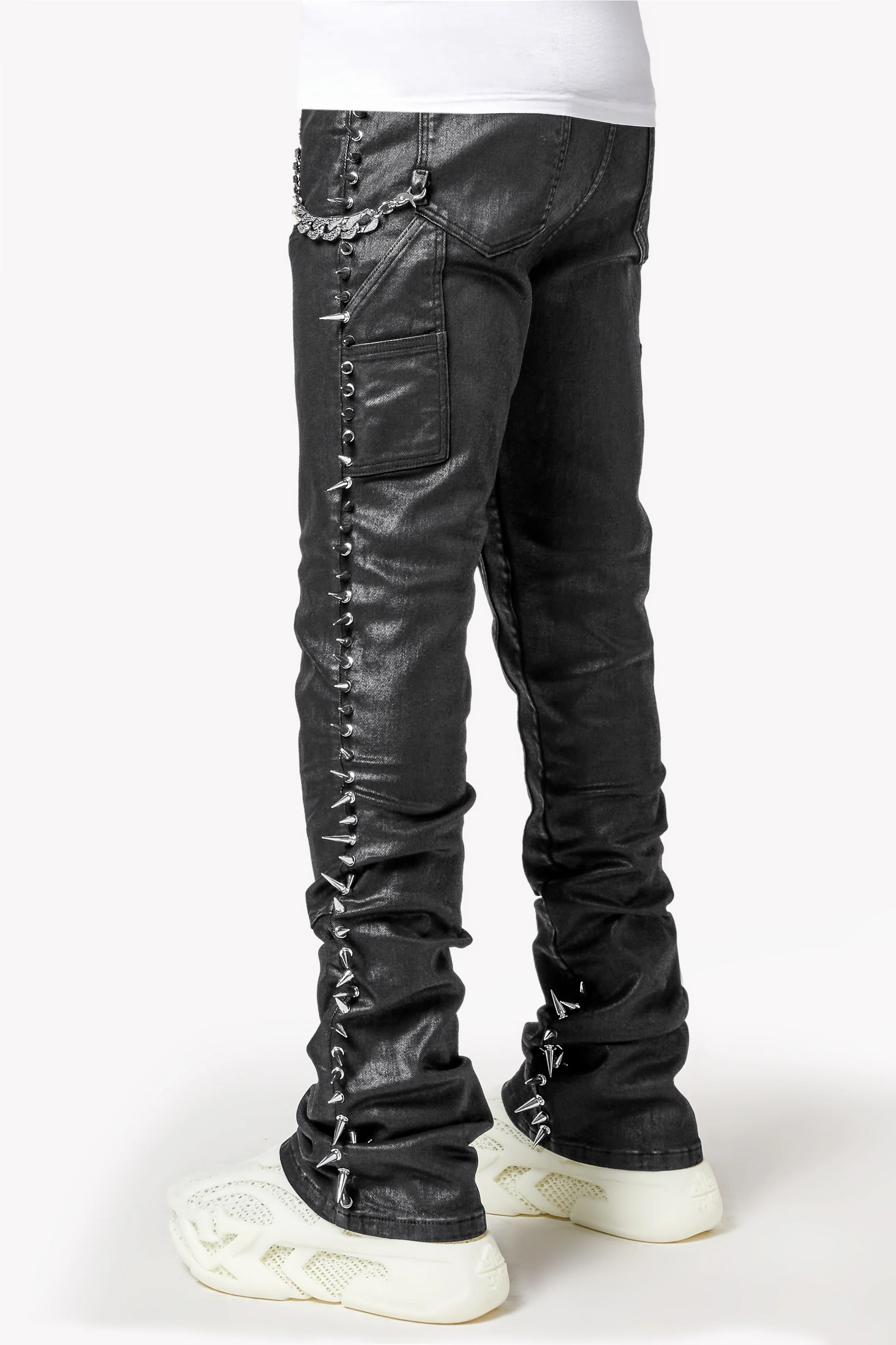 Obsidian Black Spikes Denim - Image 3