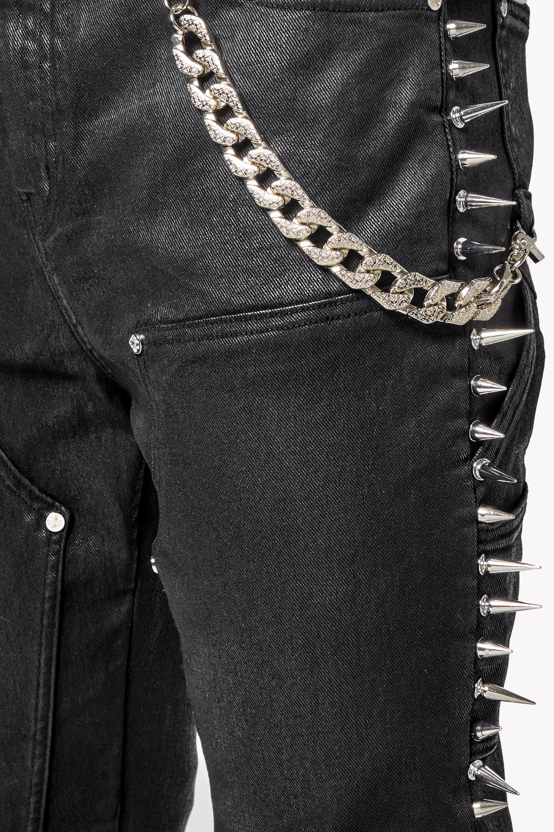 Obsidian Black Spikes Denim - Image 6