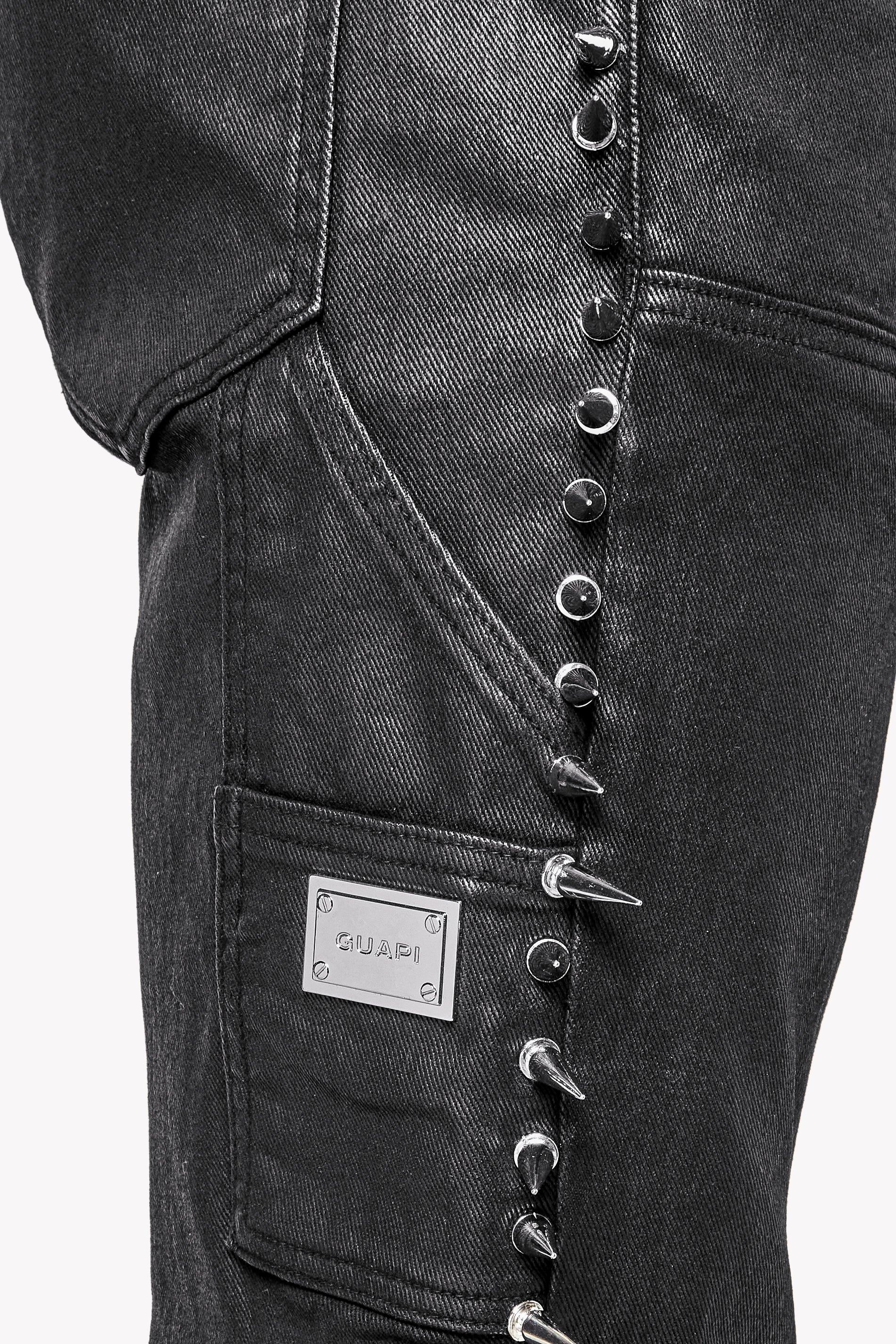 Obsidian Black Spikes Denim - Image 8