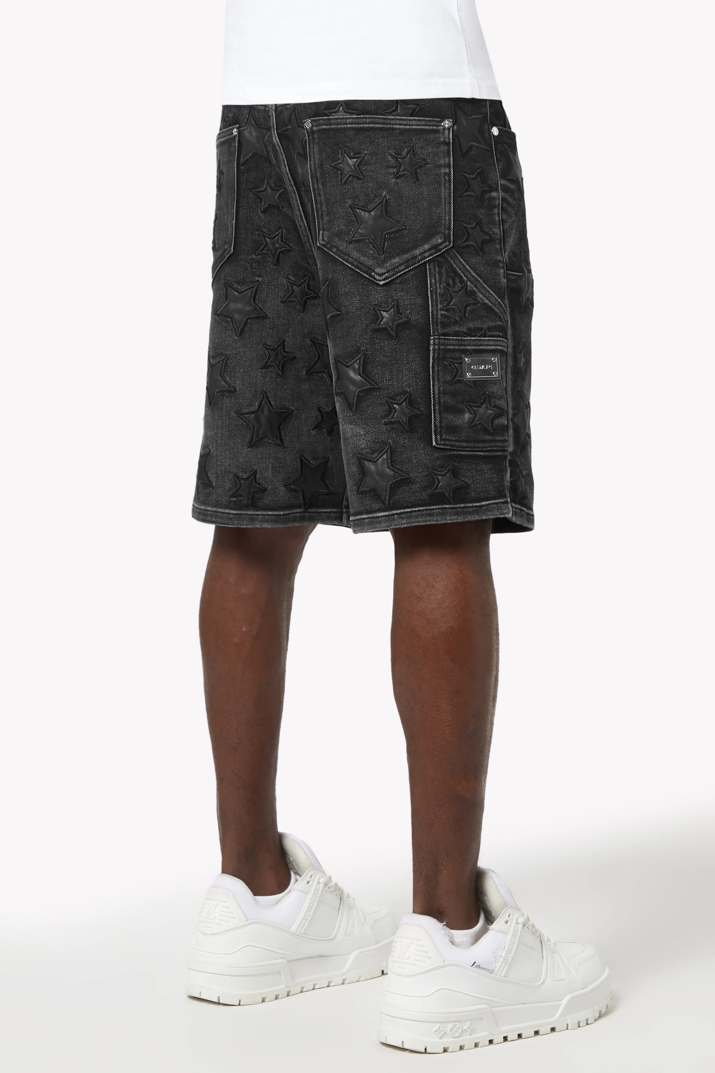 Obsidian Black Stars Denim Shorts - Image 4