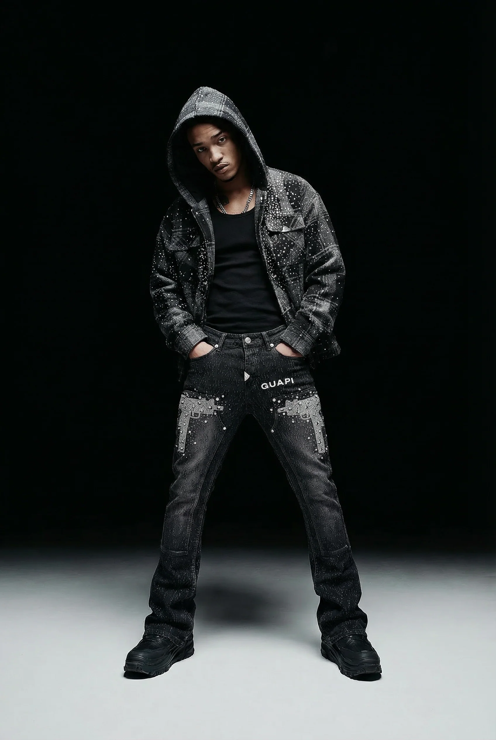 Obsidian Black Uzi Denim - Image 3