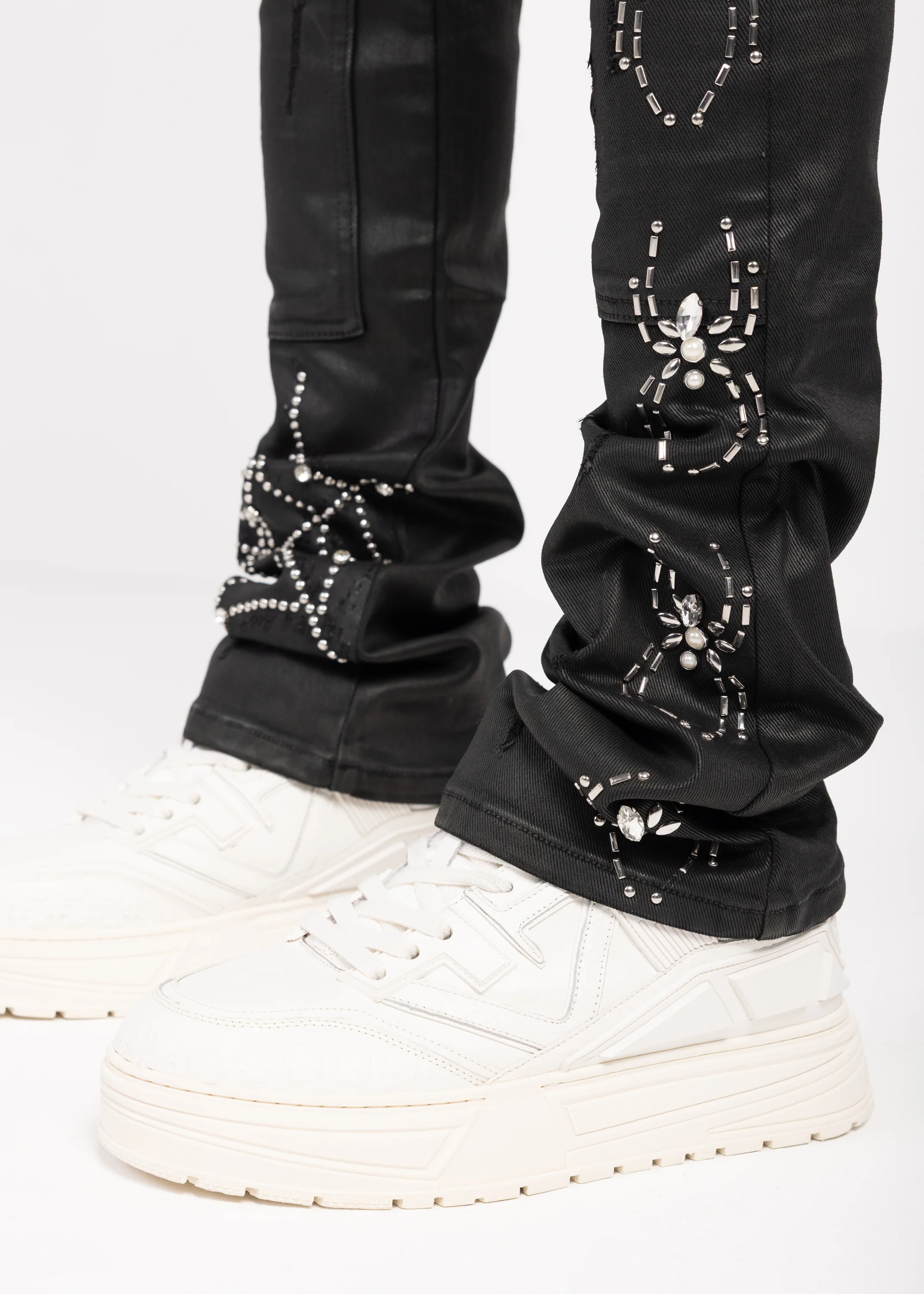 Obsidian Black Waxed Spider Denim - Image 11