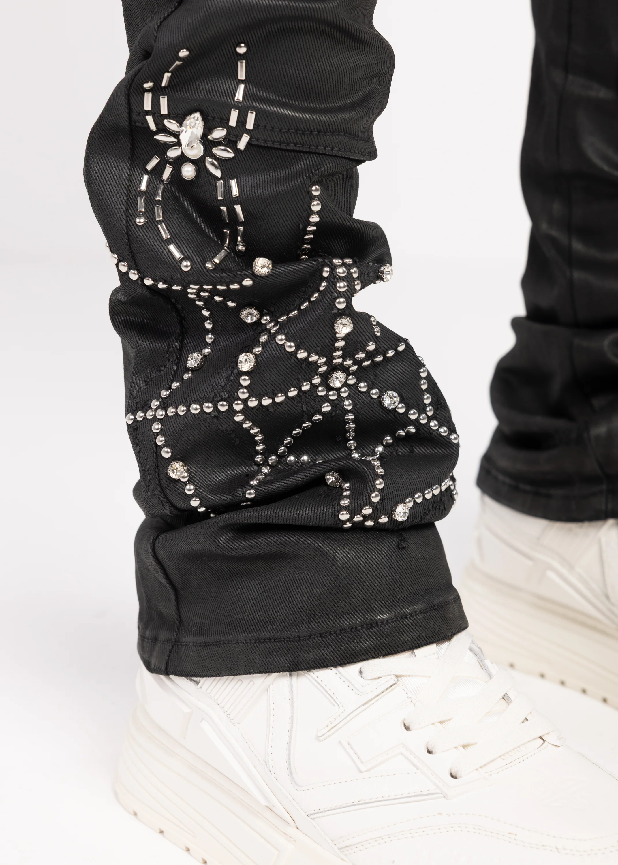 Obsidian Black Waxed Spider Denim - Image 12