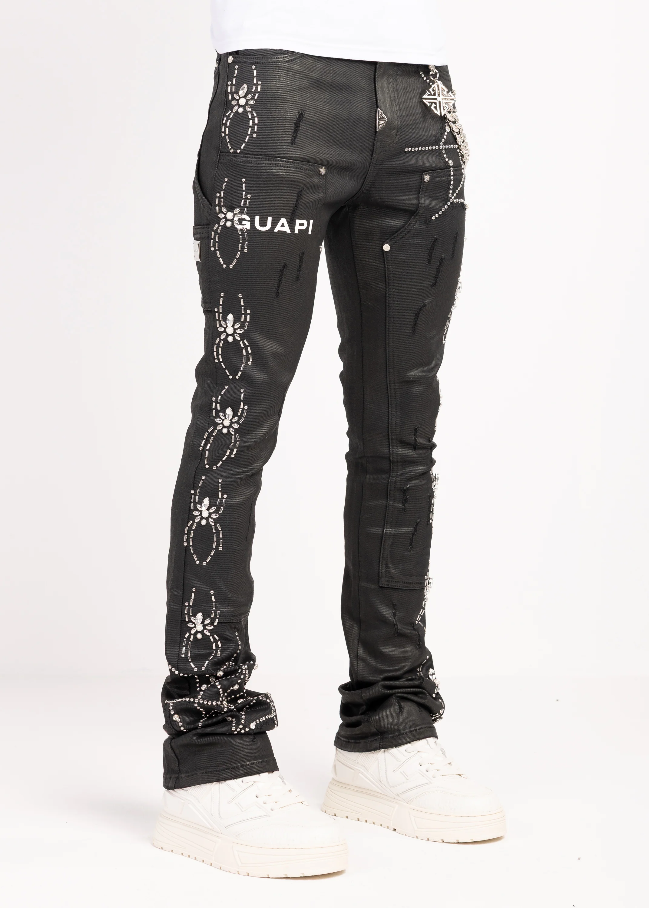 Obsidian Black Waxed Spider Denim - Image 3