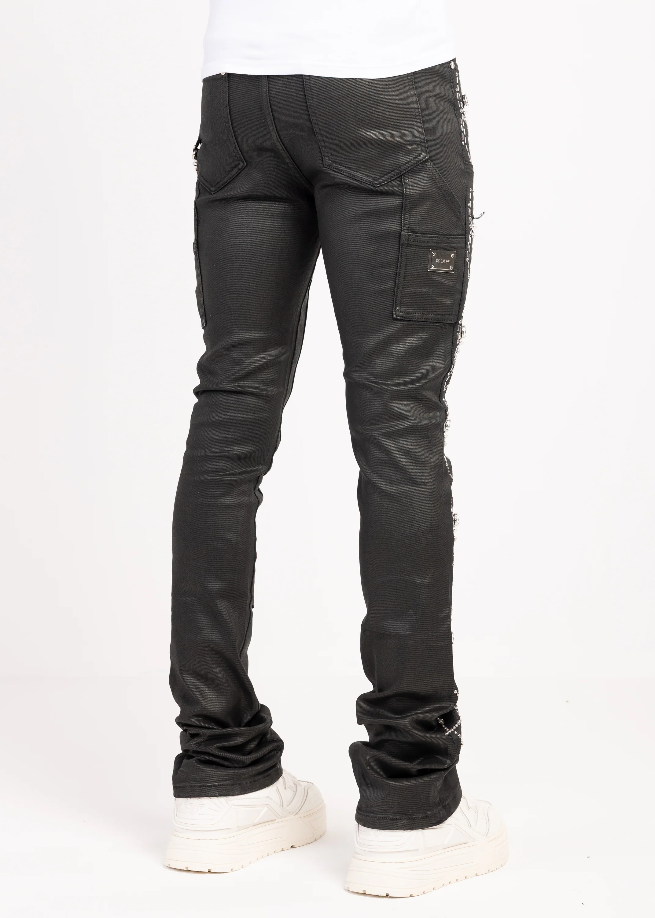 Obsidian Black Waxed Spider Denim - Image 4