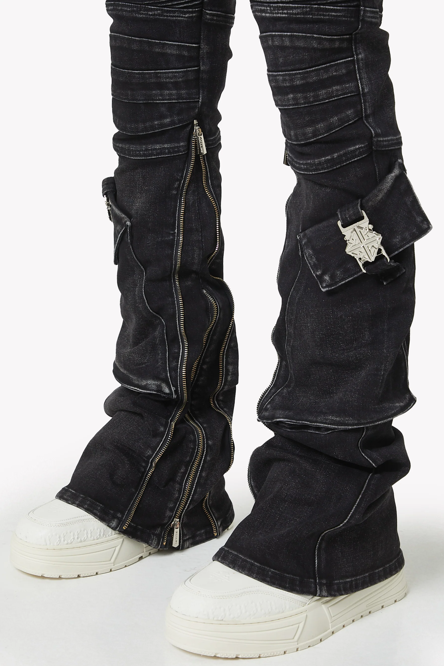 Vintage Black Oblivion Biker Denim - Image 10