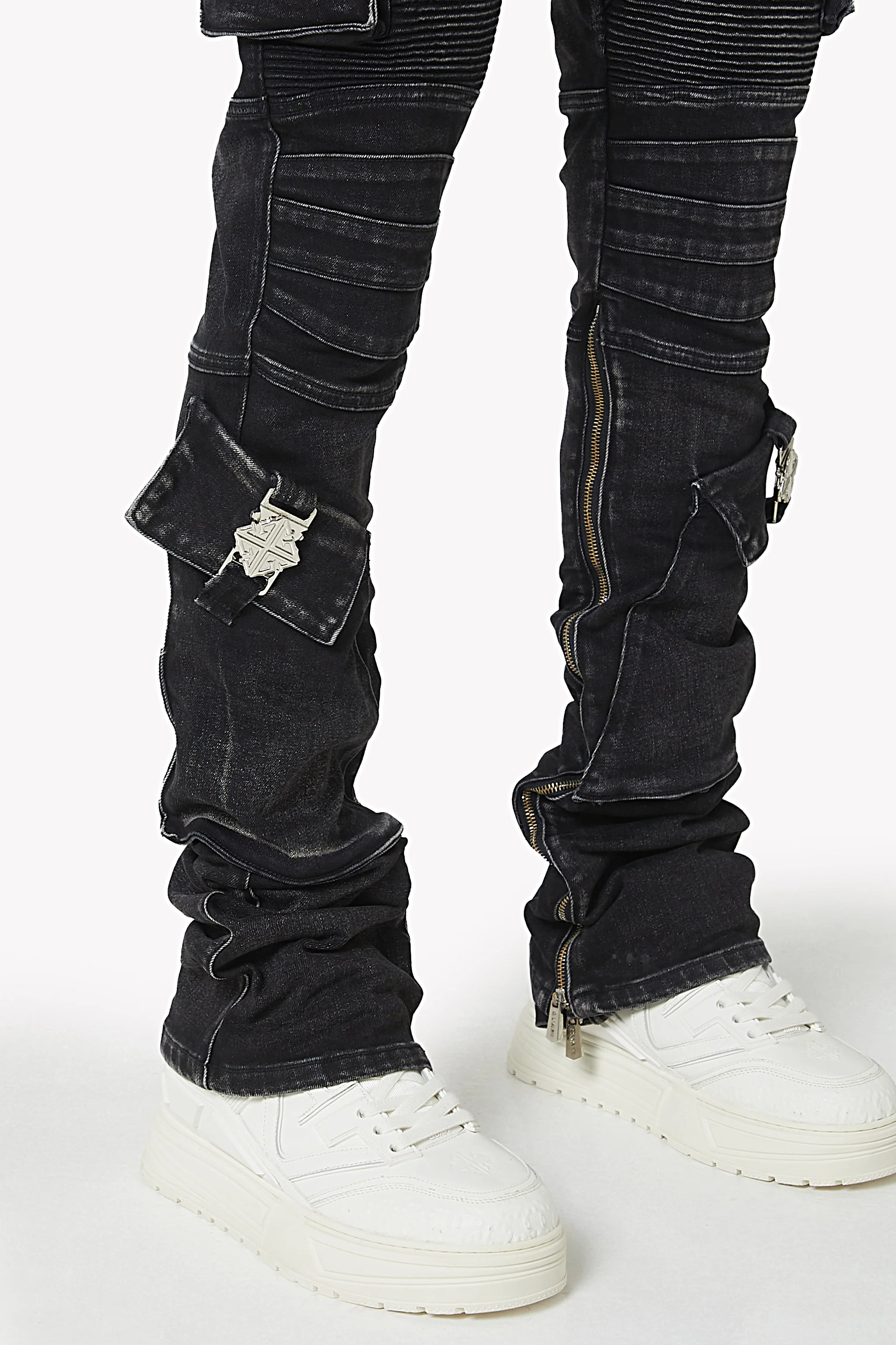 Vintage Black Oblivion Biker Denim - Image 11